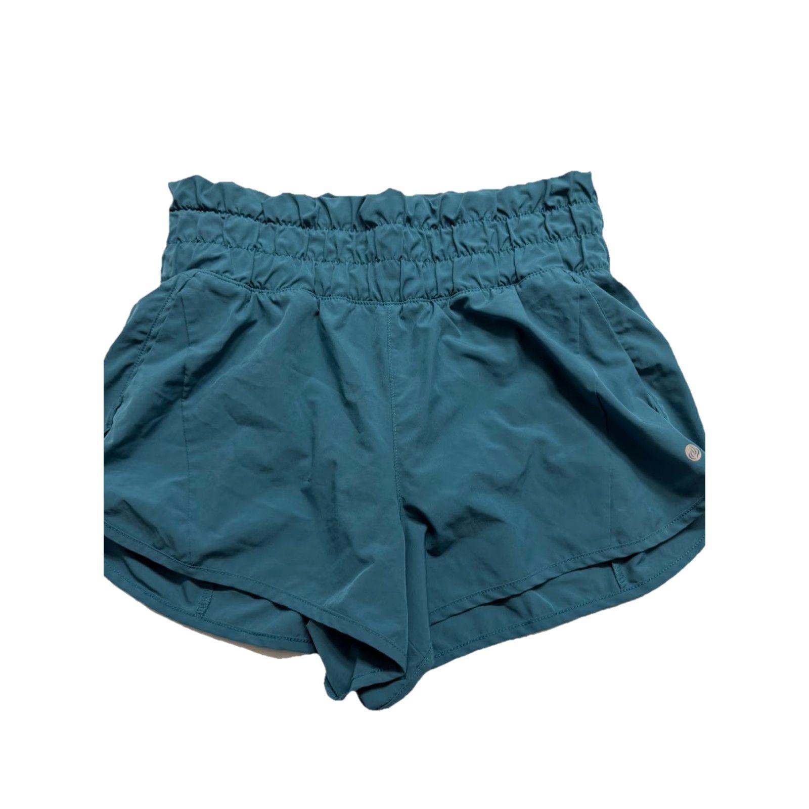 Vintage Apana Women Athletic Shorts M Blue Lined Drawstring Solid 3in Inseam Womens Size 32" / US 10 / IT 46 - 2 Thumbnail