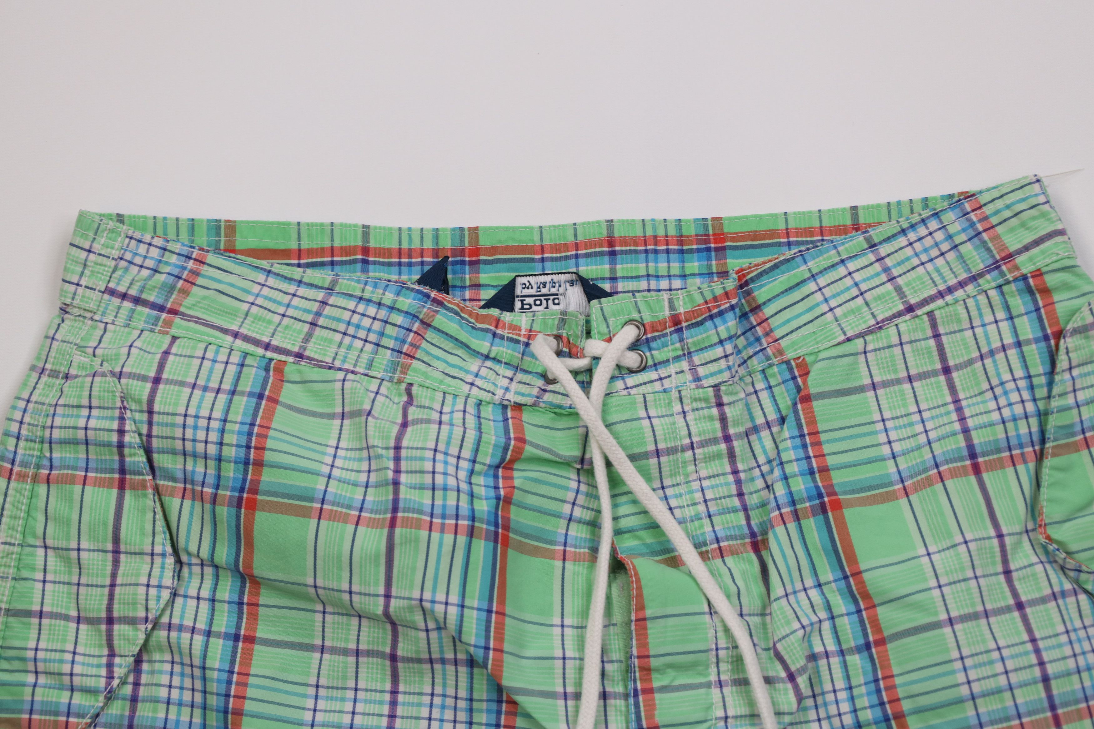 Ralph Lauren Vintage 90s Ralph Lauren Plaid Cargo Shorts Swim Trunks Size US 32 / EU 48 - 2 Thumbnail