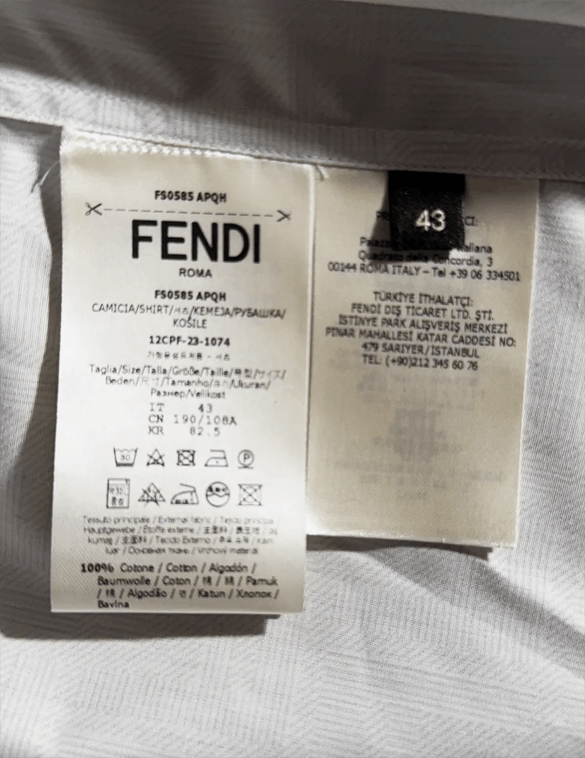 Fendi NEW w/ tags - Fendi Men's Shadow Shirt - FF logo motif Size US L / EU 52-54 / 3 - 6 Thumbnail