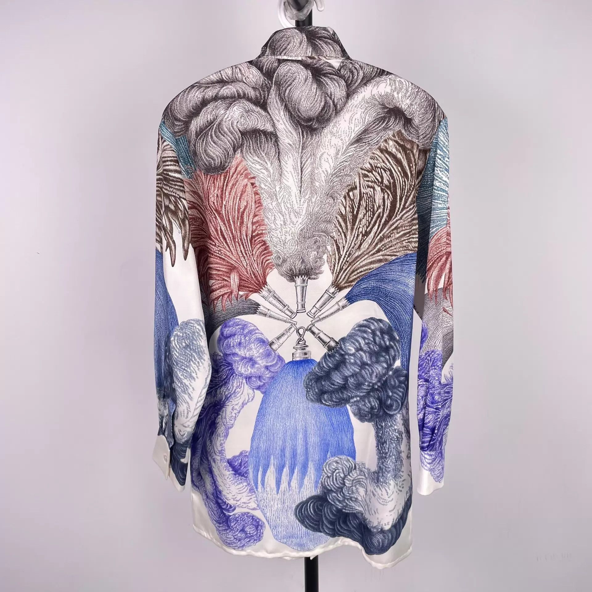 Hermes Hermès Silk Multicolor Shirt Size US S / EU 44-46 / 1 - 2 Thumbnail