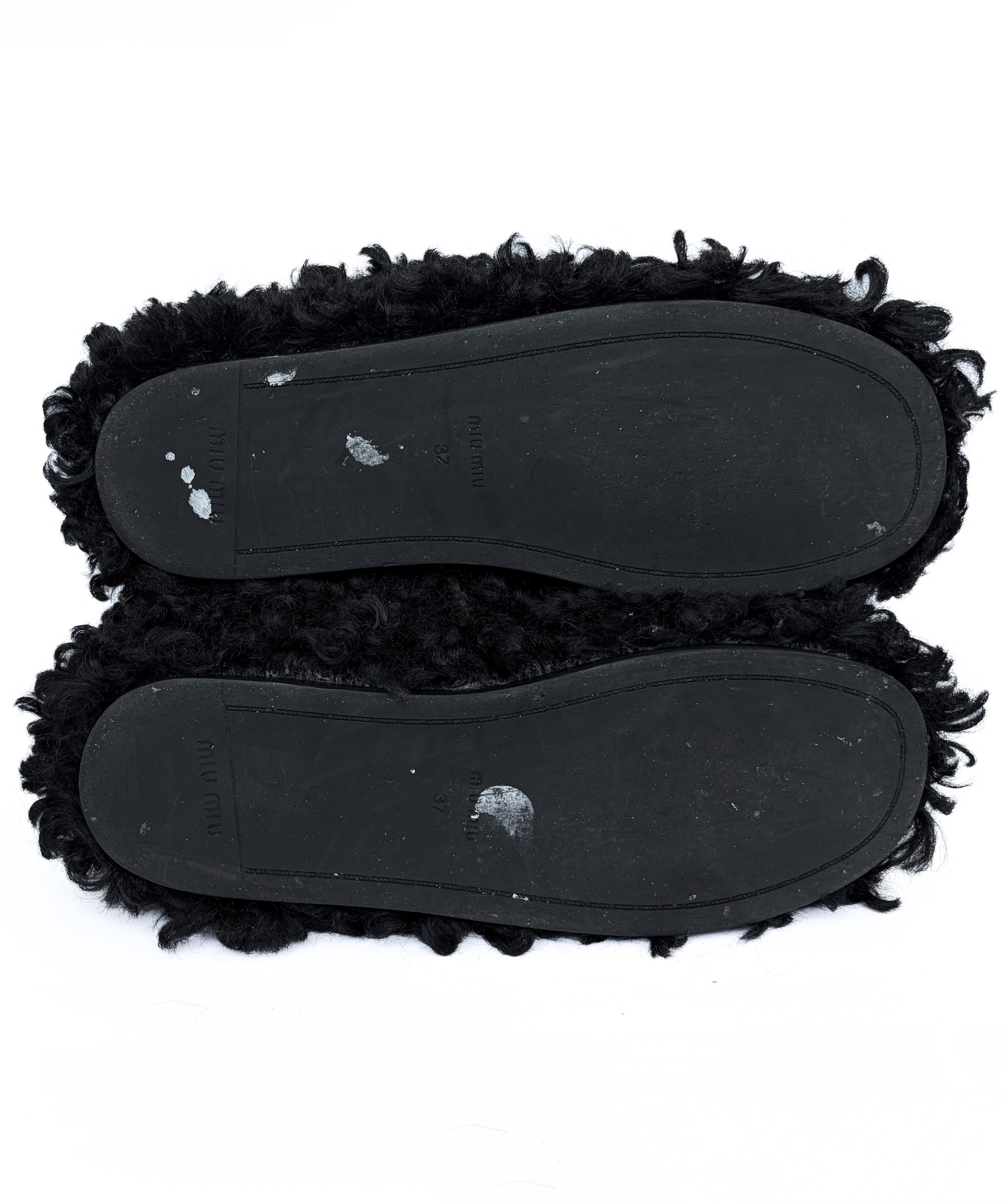 Miu Miu MIU MIU Boots Faux Fur Shoes Ankle Black PRADA Size 37 Size US 7 / IT 37 - 6 Thumbnail