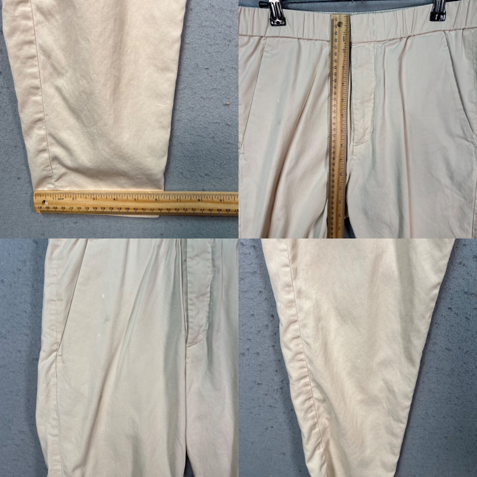 Cos COS Mens 33R Beige Casual Trousers Lyocell & Cotton Blend Tapered Leg Pants Size US 33 - 8 Thumbnail