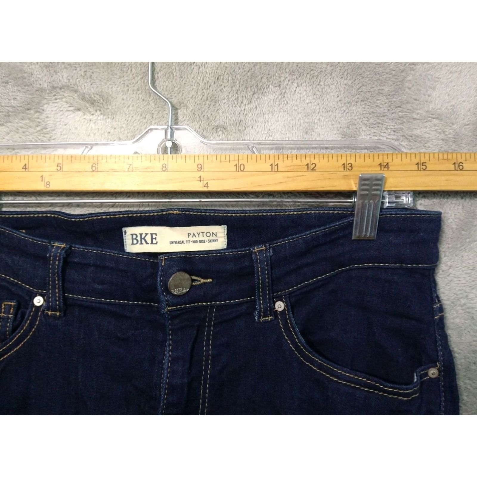 Vintage Buckle BKE Jeans Womens 29x31.5 Blue Denim Payton Universal Fit Mid Rise Skinny Size 29" - 3 Thumbnail