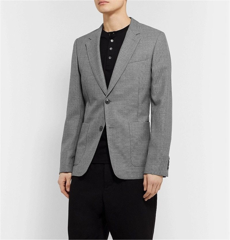 AMI - Grey Slim-Fit Virgin Wool Suit Jacket - Gray blazer