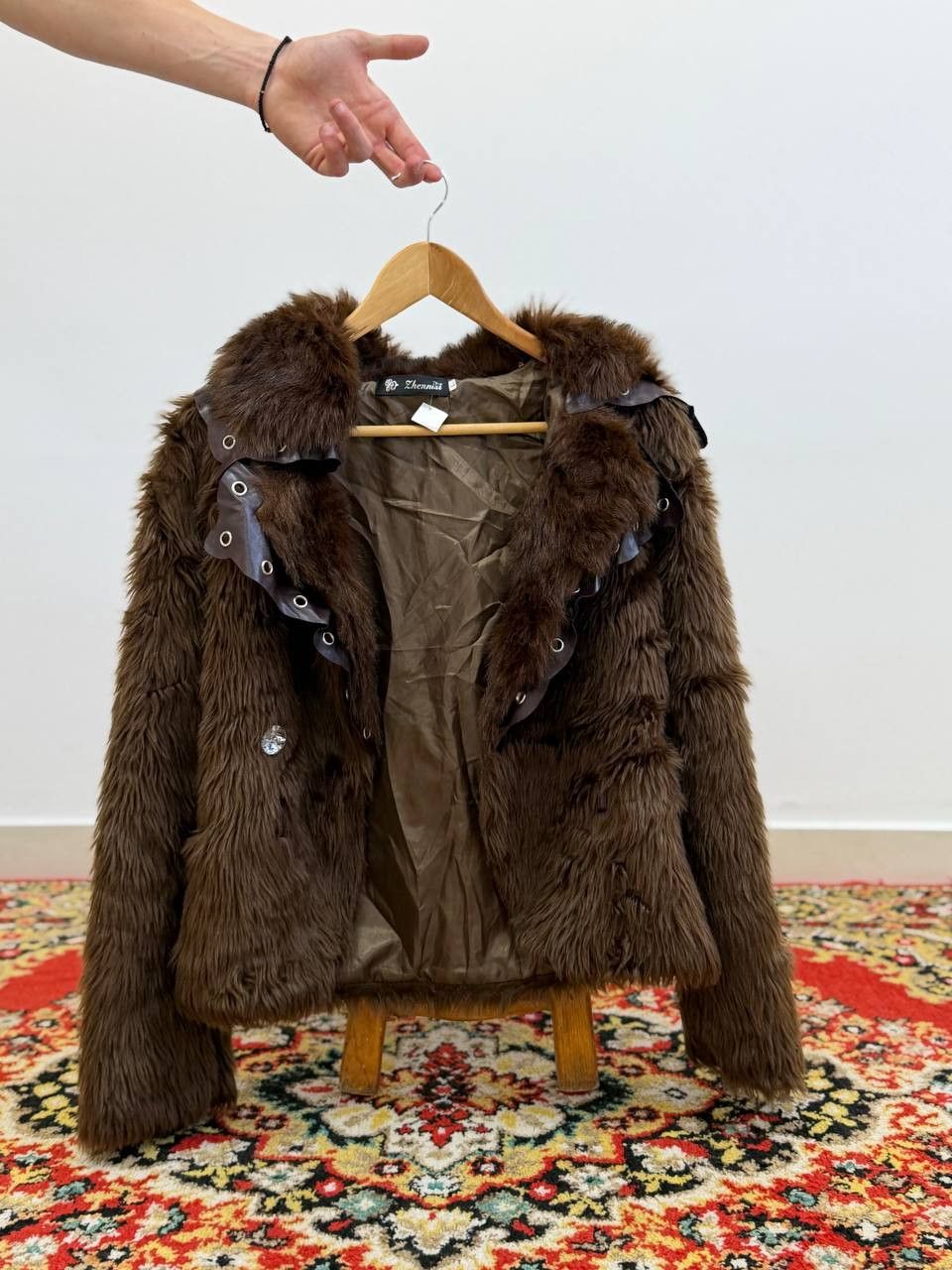 Japanese Brand Vintage Avant-Garde Faux Fur Y2K Leopard Jacket Size S / US 4 / IT 40 - 1 Thumbnail