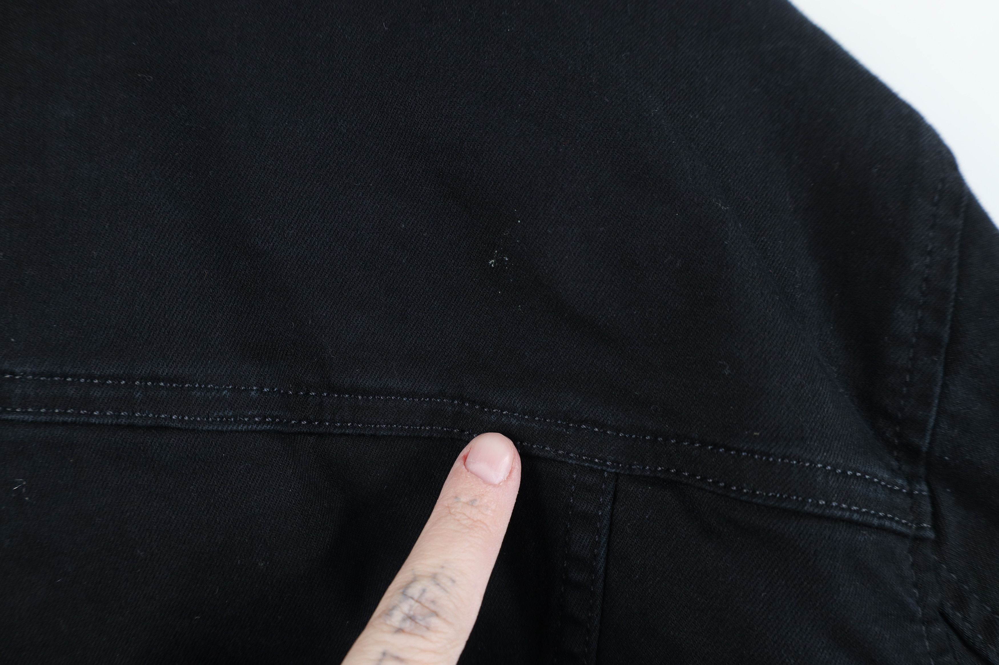Gap Vintage Y2K Gap Fleece Lined Denim Trucker Jacket Black Size XL / US 12-14 / IT 48-50 - 12 Thumbnail