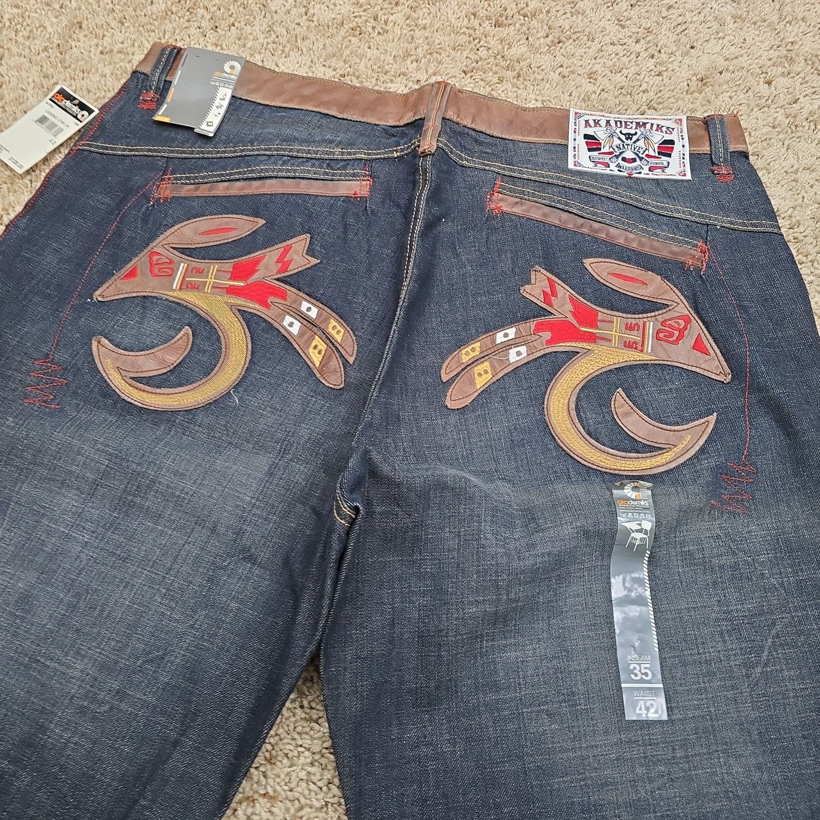 Akademiks Vintage Akademiks Baggy Wide Leg Pinkman Jeans 42x34 NWT Size US 42 / EU 58 - 3 Thumbnail