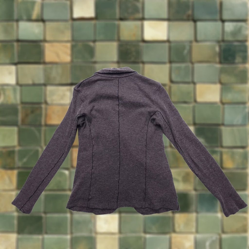 MAJESTIC FILATURES Majestic Filatures Blazer XS Gray Cotton Cashmere Unstructured Button Front Womens Regular Short Jacket Solid Knit 90s Preppy Style Size XS / US 0-2 / IT 36-38 - 1 Thumbnail