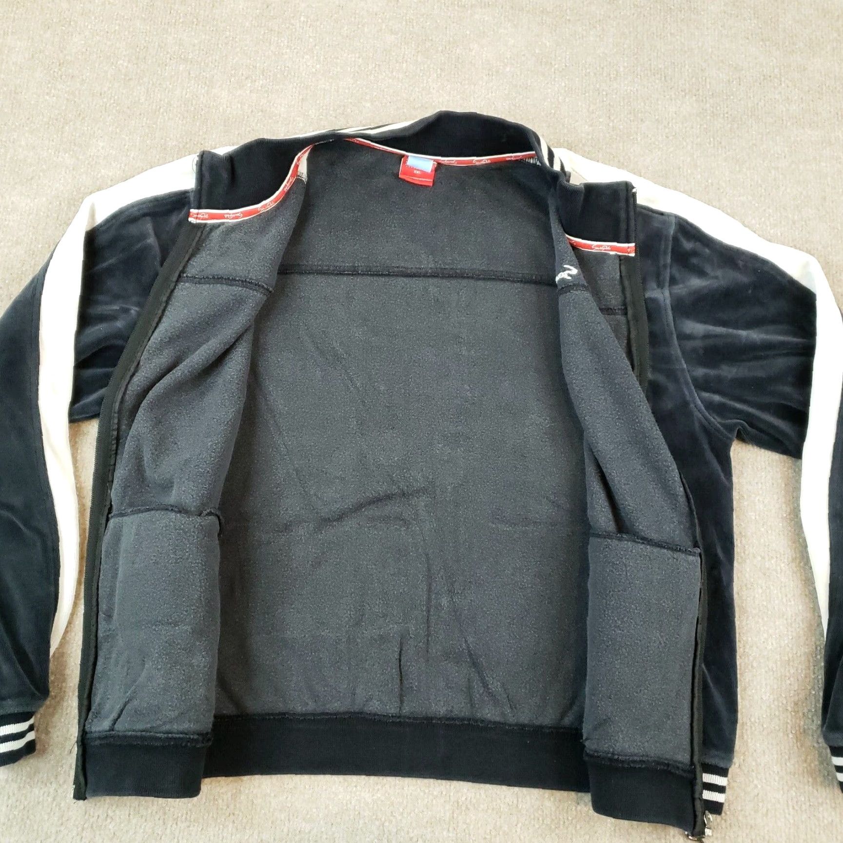 Southpole Southpole Velour Full Zip Jacket Womens 2XL Blue Long Sleeve Pockets Size XXL / US 16-18 / IT 52-54 - 6 Thumbnail
