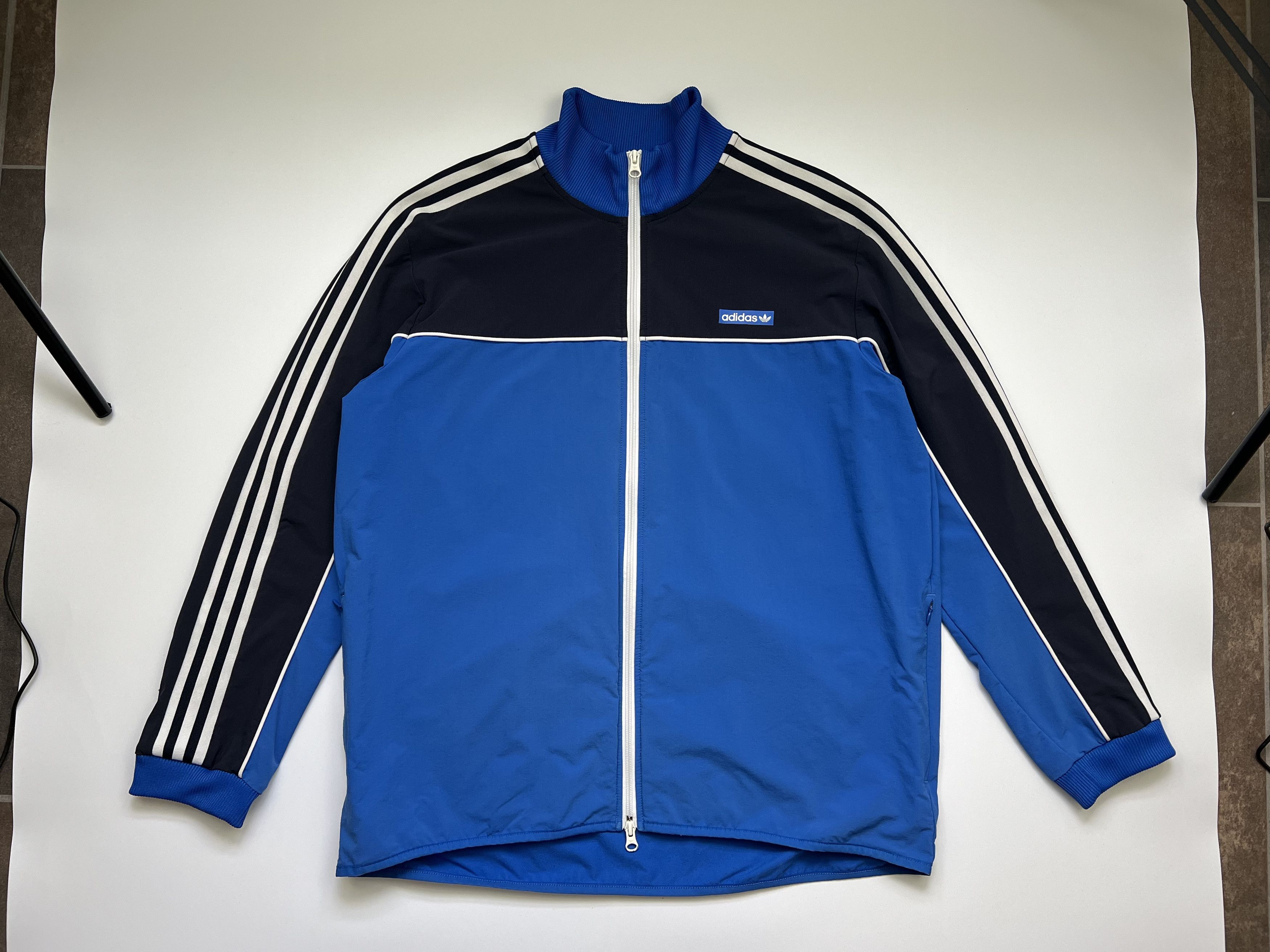 Adidas Adidas Originals Track Jacket Blue XL 3-Stripe Full Zip Size US XL / EU 56 / 4 - 2 Thumbnail