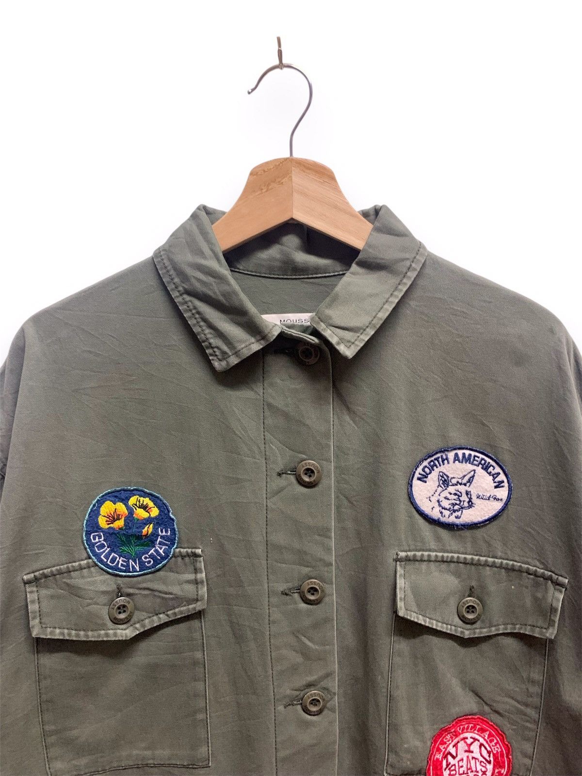 Japanese Brand MOUSSY Jacket Green Army Patches Size US XL / EU 56 / 4 - 2 Thumbnail