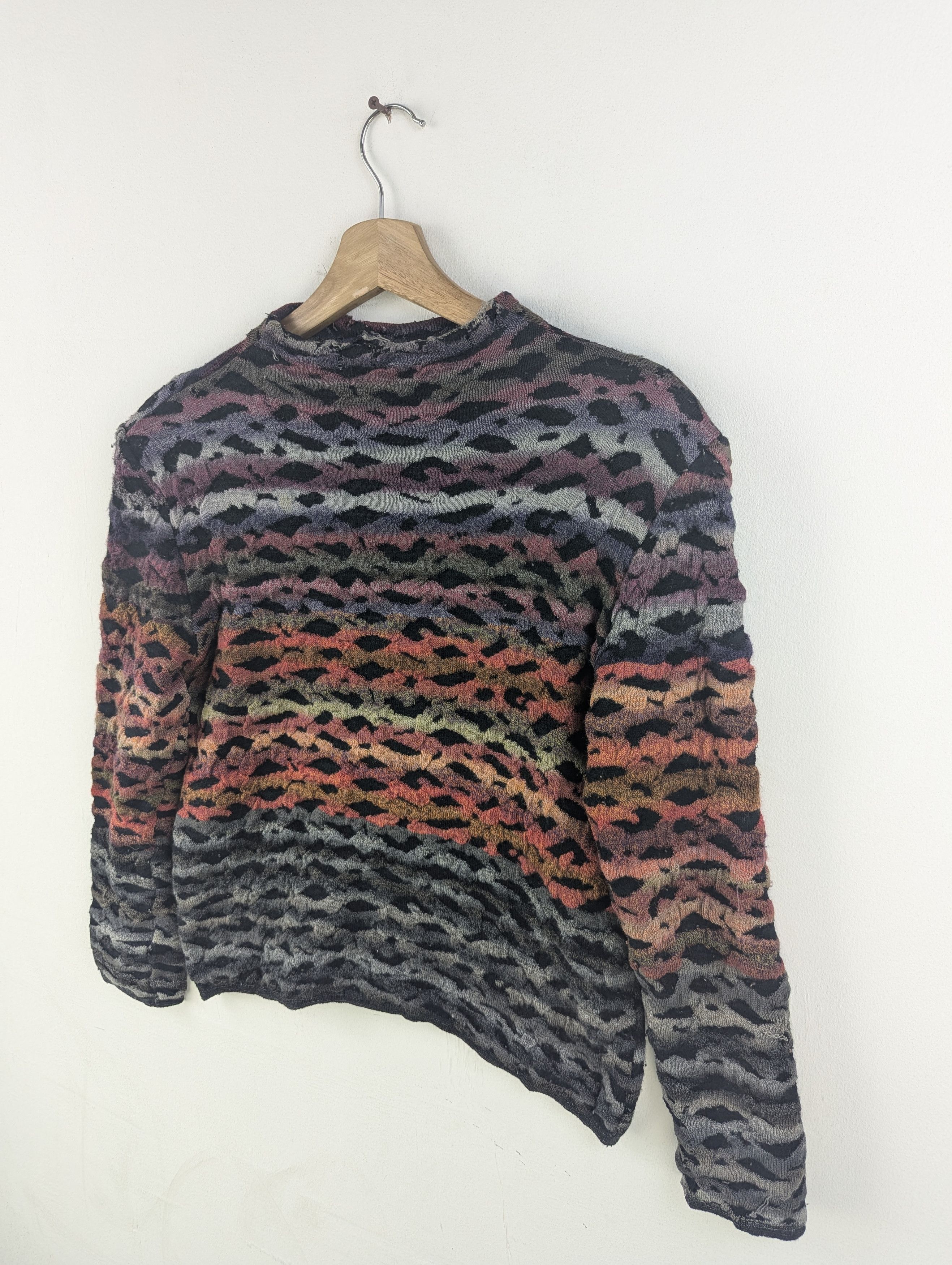 Aran Isles Knitwear × Japanese Brand × Vintage Vintage Coogi Style Wool Knit Sweater Cropped Distressed Size S / US 4 / IT 40 - 2 Thumbnail