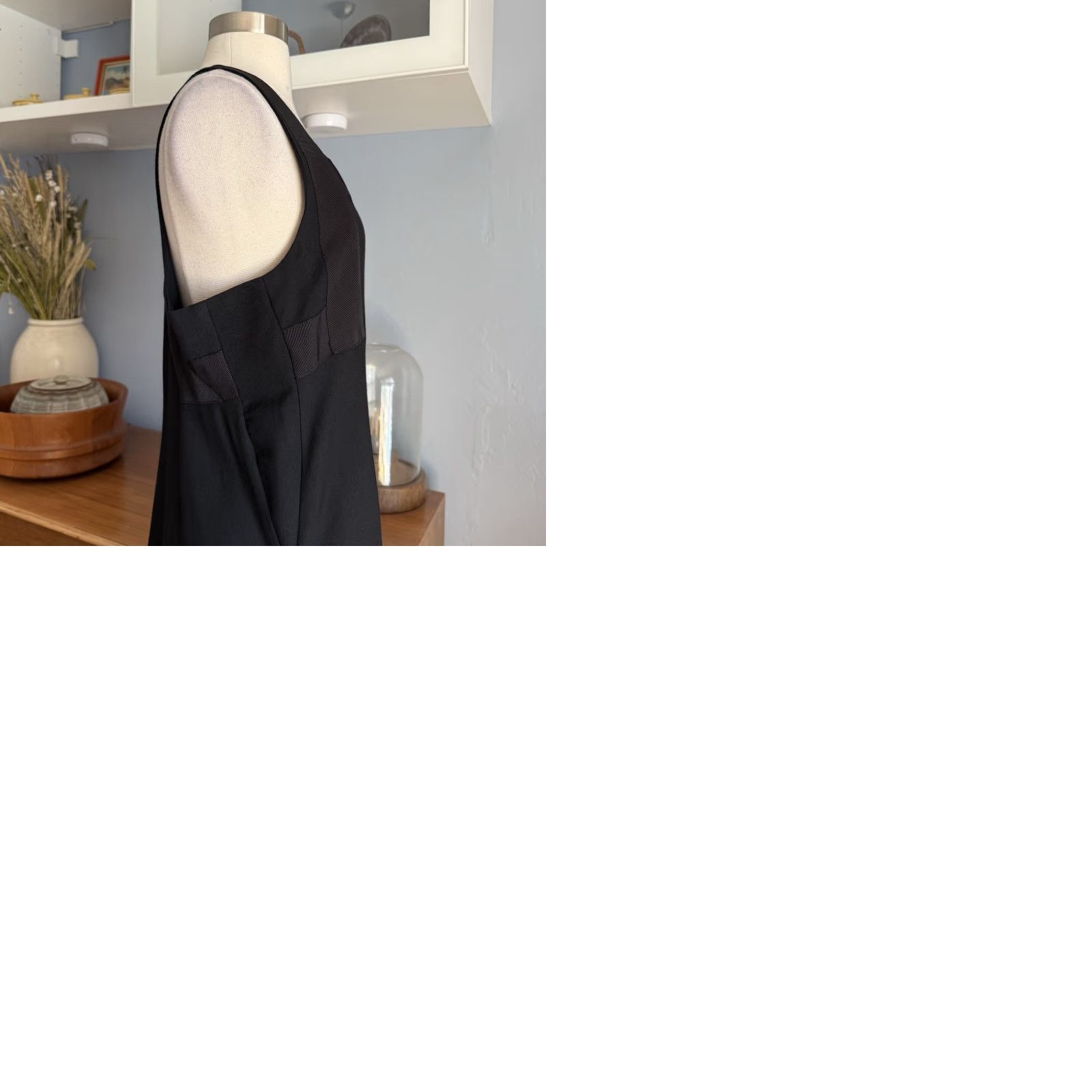 Vintage VINTAGE Calvin Klein Collection Black Wool Midi Flare Dress Sz 8 Italy Size M / US 6-8 / IT 42-44 - 9 Thumbnail