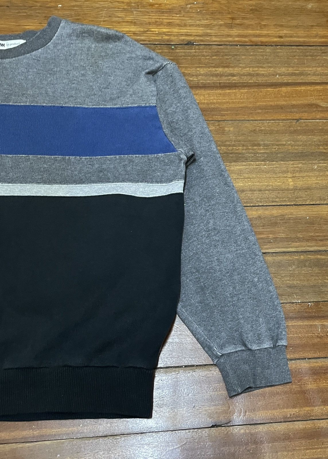Vintage Vintage Japanese Brand Issey Miyake Stripe Sweatshirt 1990s Size US L / EU 52-54 / 3 - 4 Thumbnail