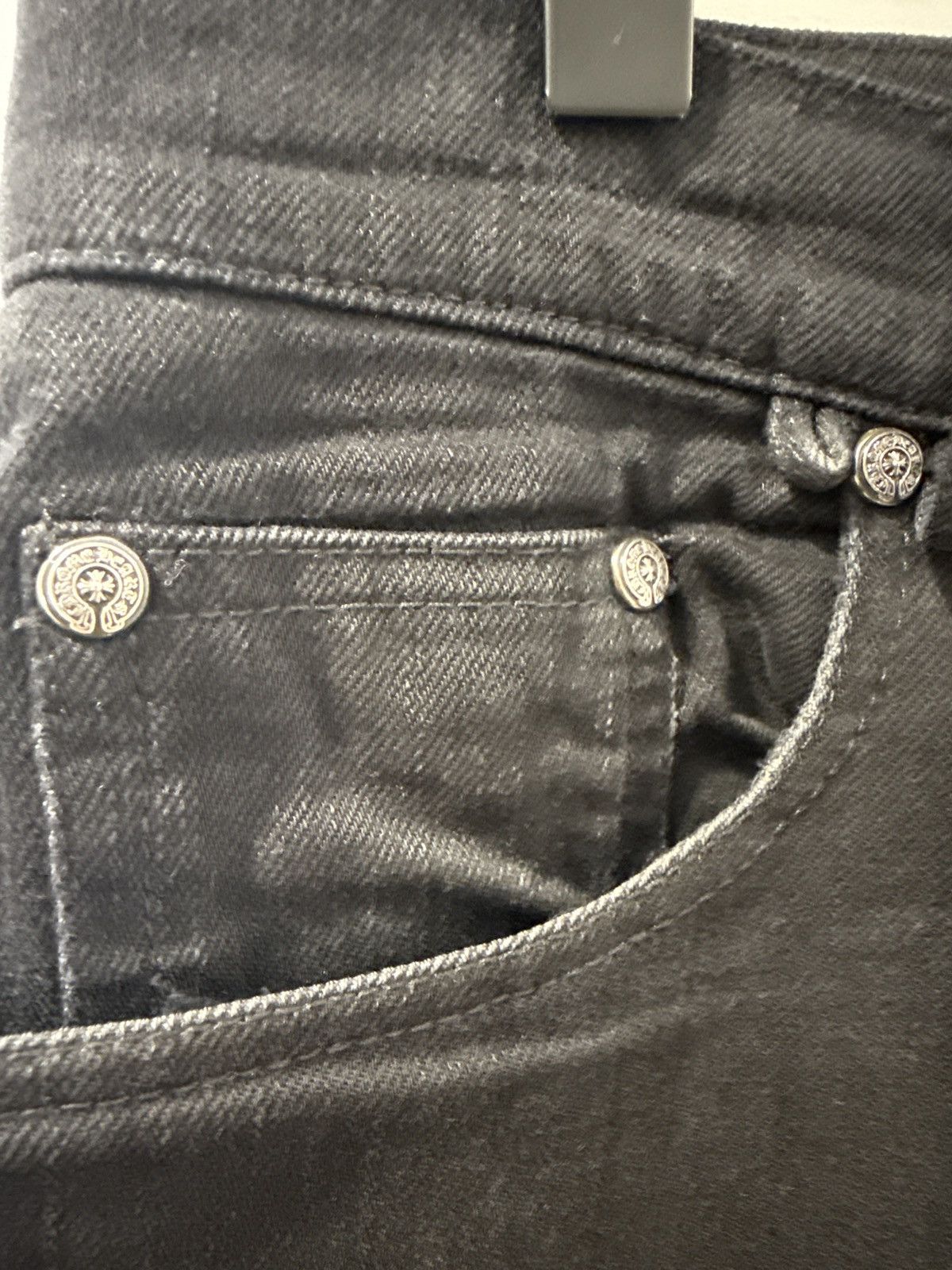 Chrome Hearts Chrome Hearts Black Denim Jeans Fleur Knee Panels Size US 30 / EU 46 - 6 Thumbnail