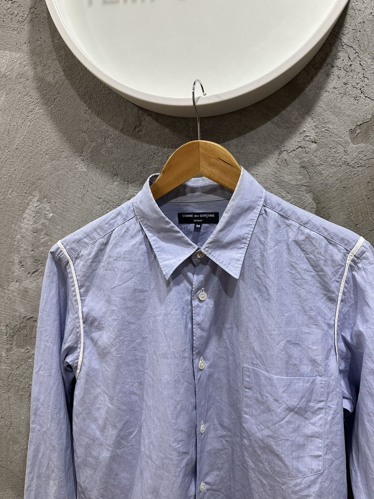 Comme des Garcons Cdg Homme White Lining L/S Shirt Size US M / EU 48-50 / 2 - 3 Thumbnail
