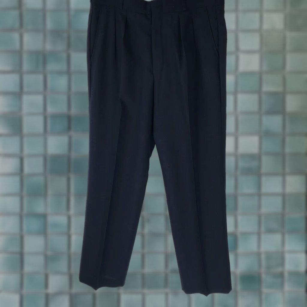 Jim Thompson Rainy Day Wools by Thomson Dress Pants - Black Pleated Front, High Rise, Straight Leg - Men's 34x30 Size Size US 34 / EU 50 - 1 Thumbnail