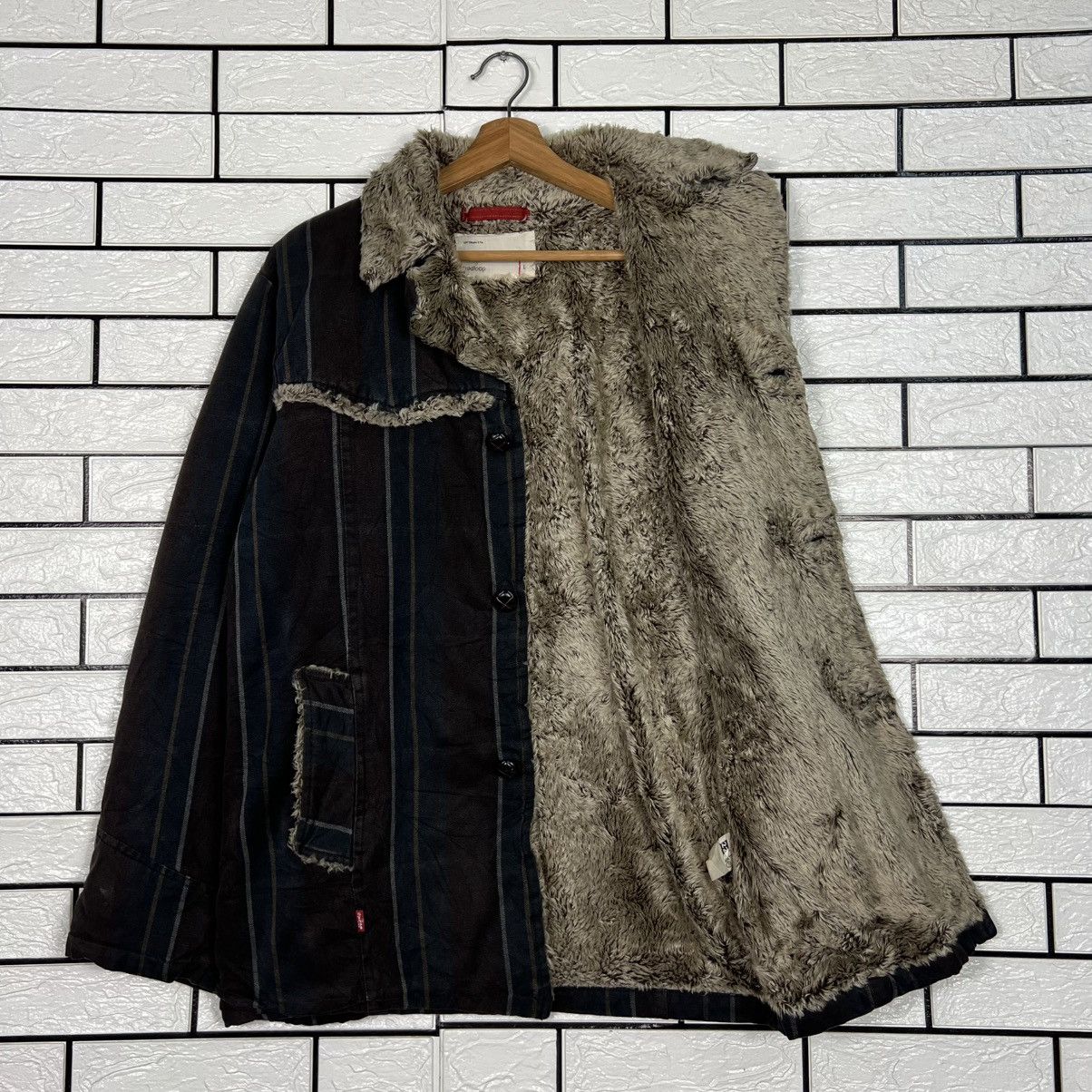 Levi's LEVIS REDLOOP Sherpa Lined Striped Jacket #4131-C188 Size US L / EU 52-54 / 3 - 9 Thumbnail
