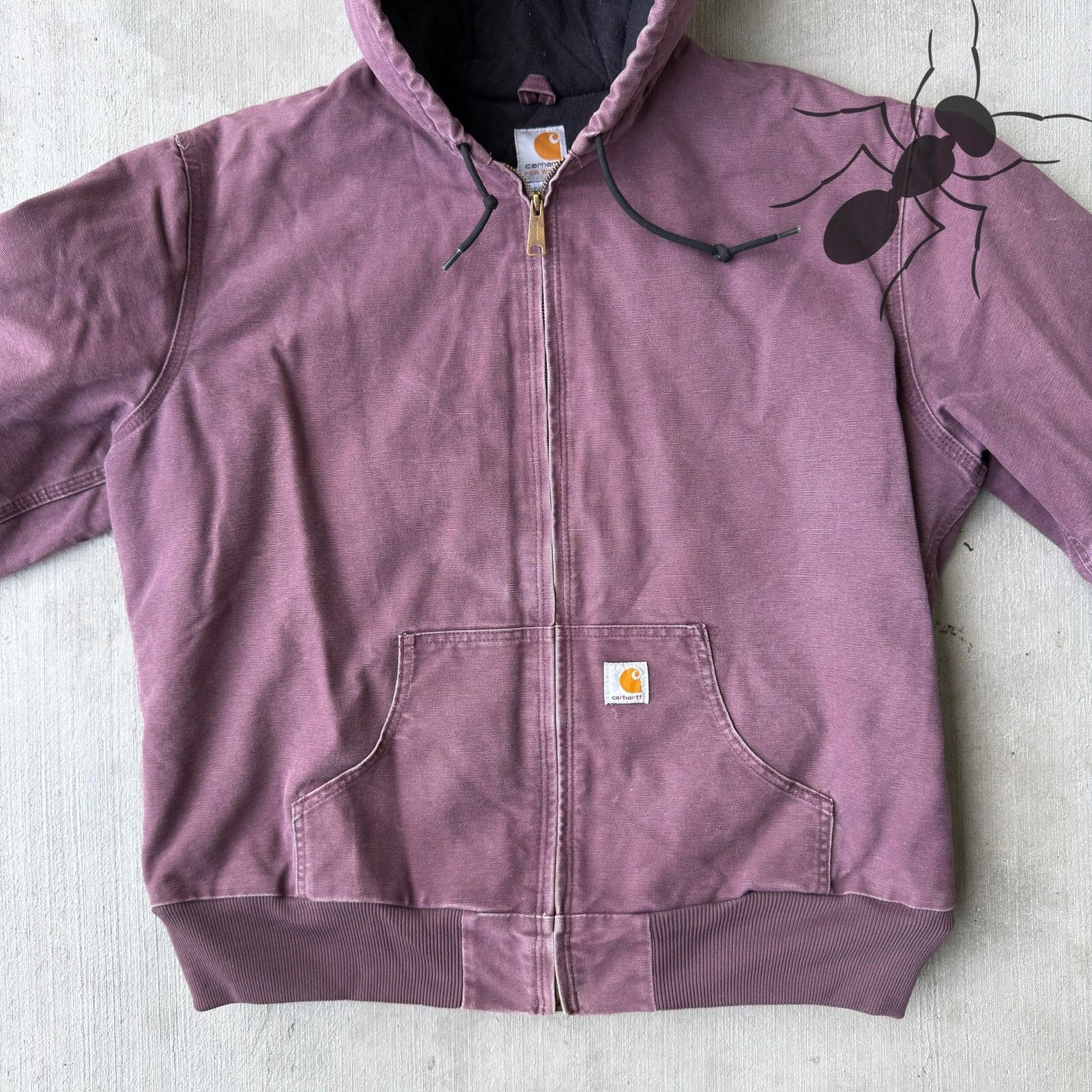 Carhartt × Vintage Carhartt WOMENS J130 DPM purple hooded work wear jacket Size US XL / EU 56 / 4 - 2 Thumbnail