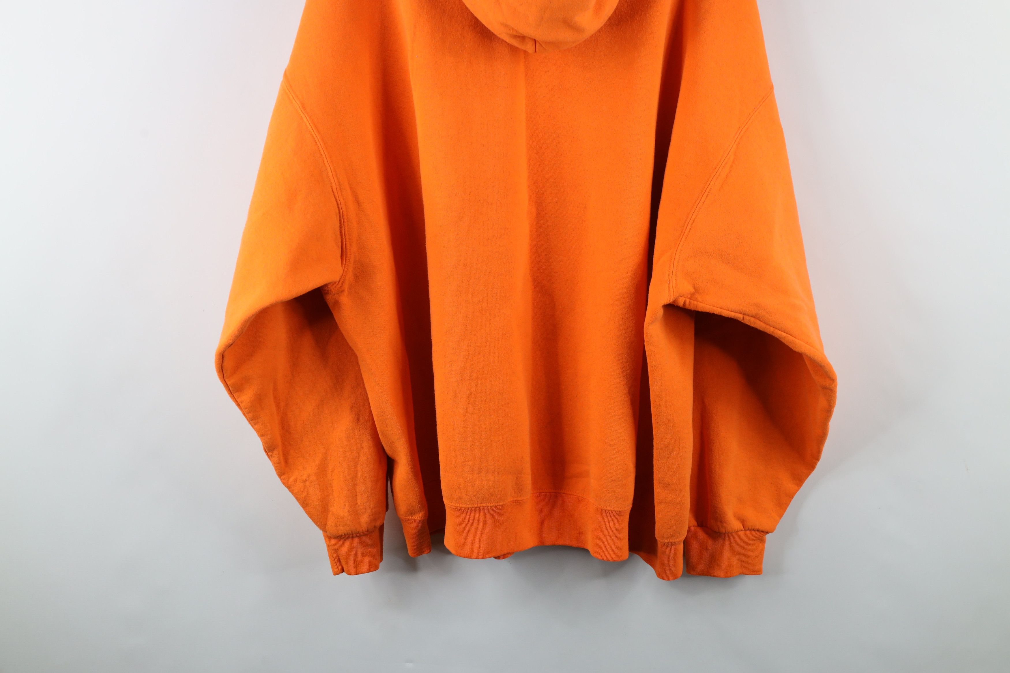 Vintage Vintage 90s Jeep Motors Spell Out Hoodie Sweatshirt Orange Size US XXL / EU 58 / 5 - 11 Thumbnail