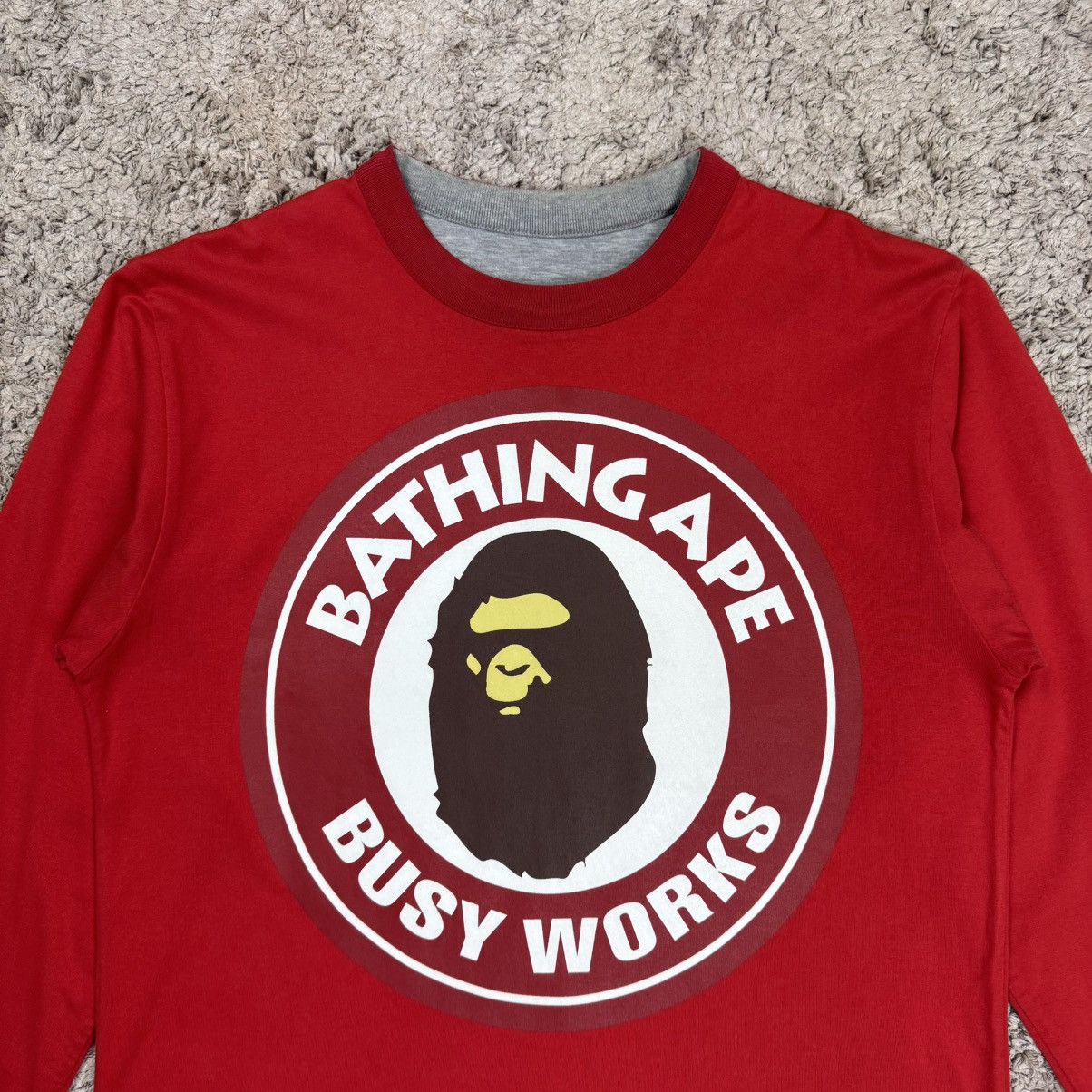 Bape Vintage Bape Busy Work Reversible Longsleeve T-shirt Size US M / EU 48-50 / 2 - 7 Thumbnail