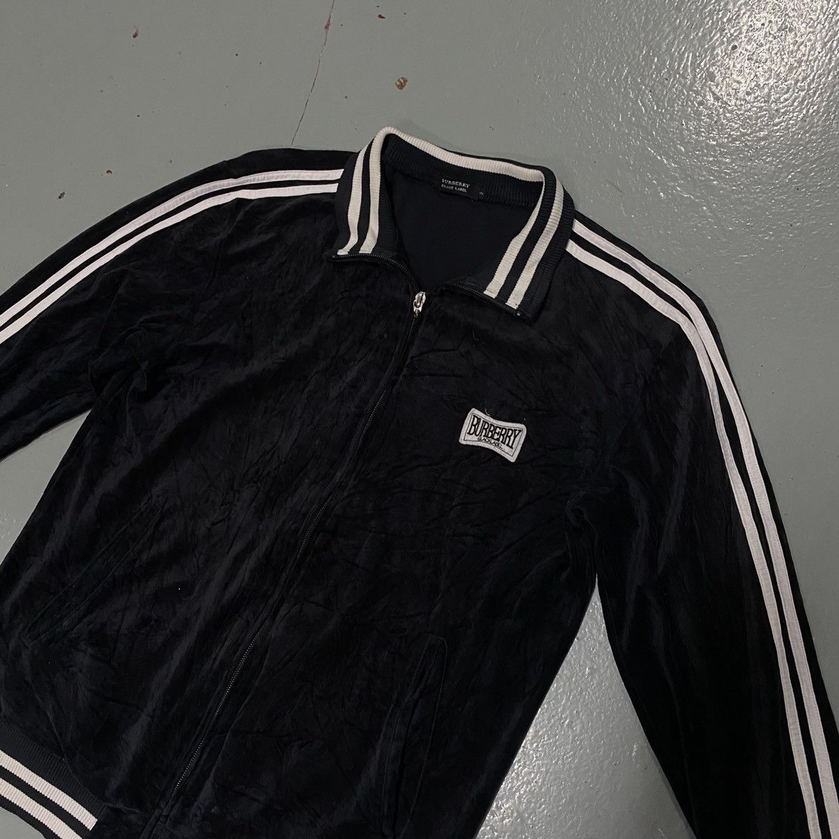 Burberry × Vintage Burberry Velvet Tracktop Jacket Sweater Vintage Hoodie Size US M / EU 48-50 / 2 - 1 Thumbnail