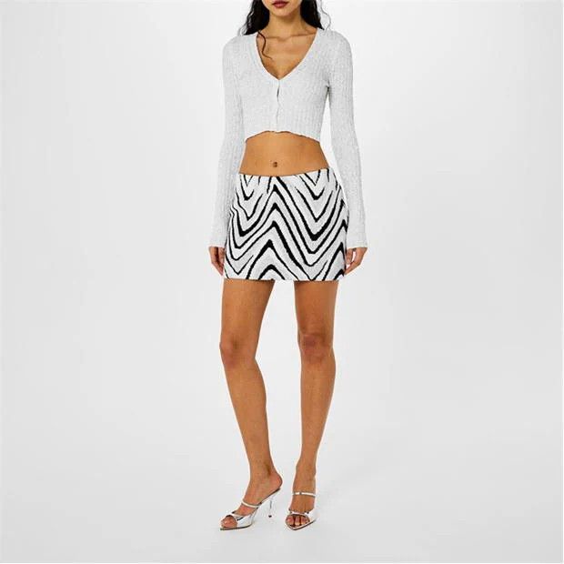 Missoni o1g2r1mq1124 Cardigan in Silver & White Size XS / US 0-2 / IT 36-38 - 4 Thumbnail