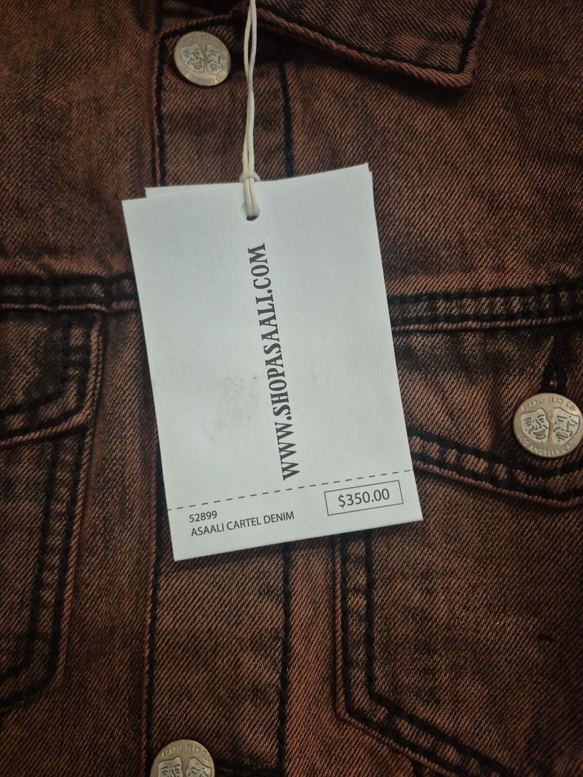 Asaali Asaali Red Denim Jacket Size Medium Size US M / EU 48-50 / 2 - 5 Thumbnail