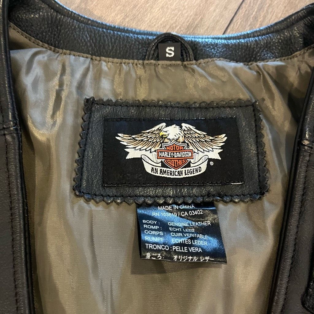Harley Davidson Harley Davidson Motorcycle Bike Black Leather Vest Men Small Size US S / EU 44-46 / 1 - 3 Thumbnail