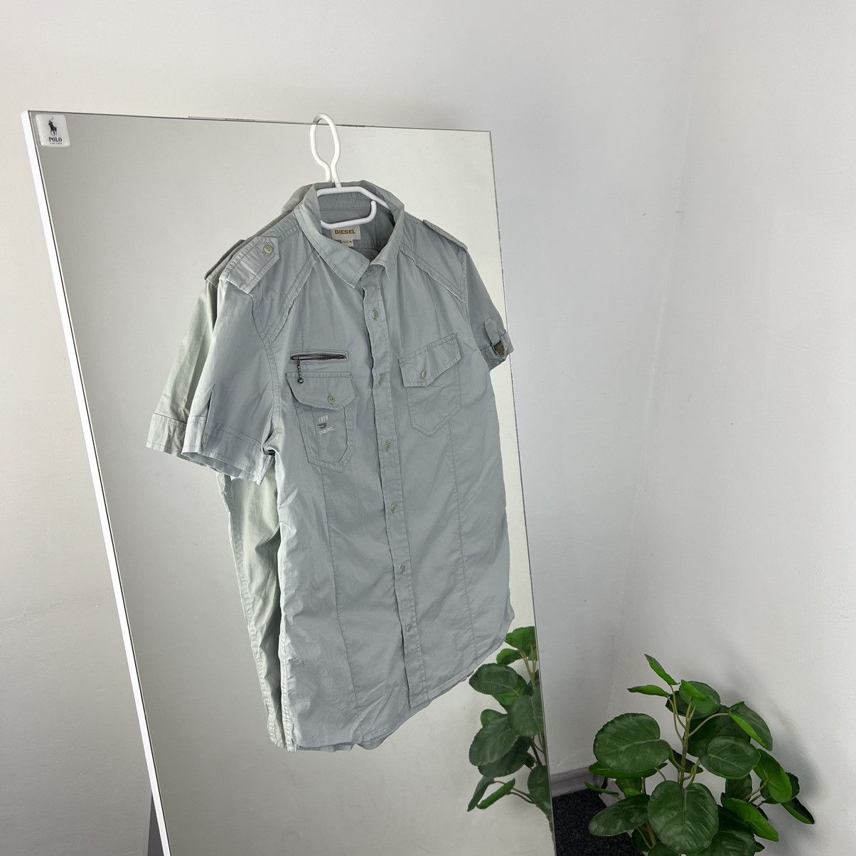 Diesel Vintage Y2K Diesel Avant Garde Metal Logo Button Up Shirt Size US M / EU 48-50 / 2 - 1 Thumbnail