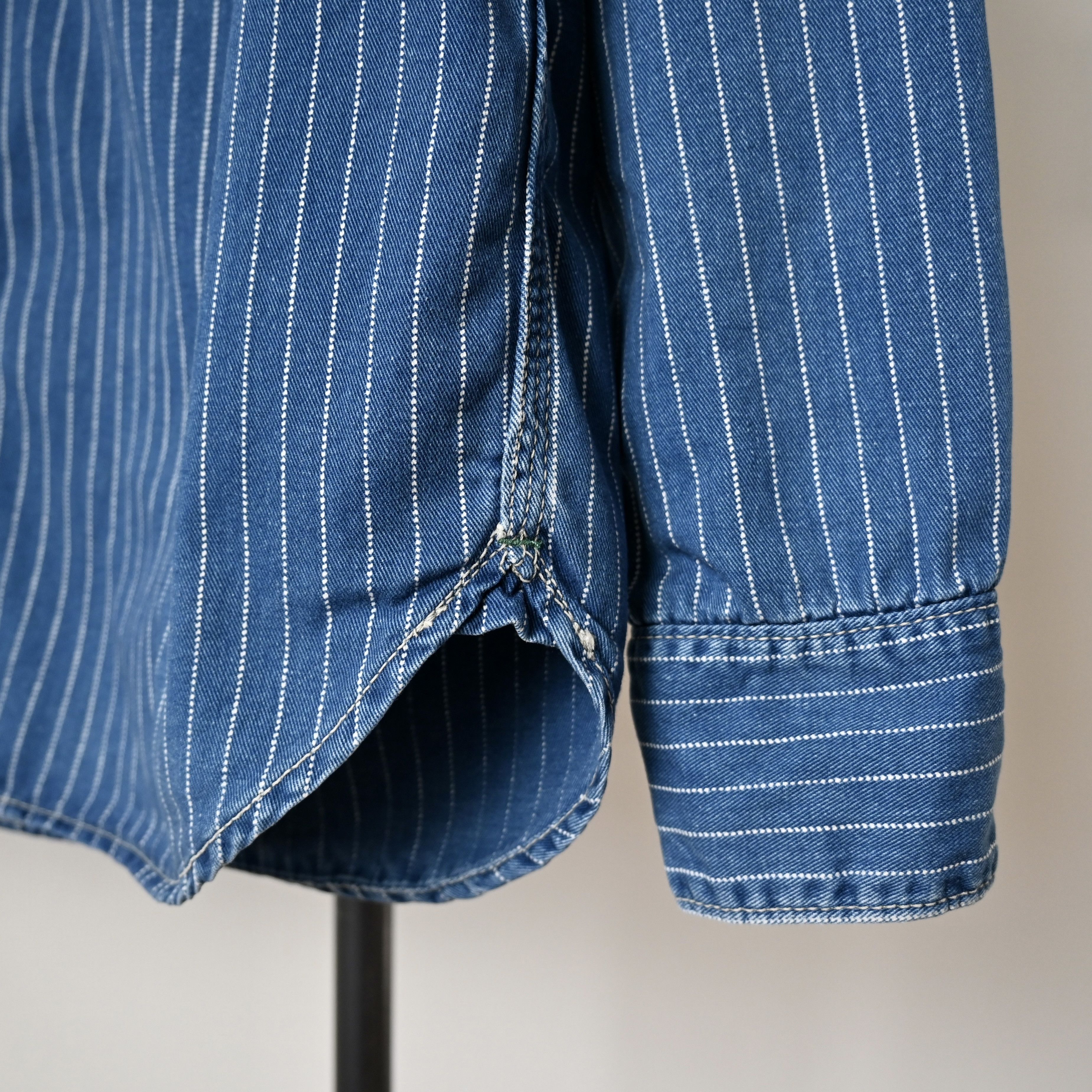 Eternal 2000s ETERNAL Wabash pin dot stripe indigo work shirt Size US S / EU 44-46 / 1 - 8 Thumbnail
