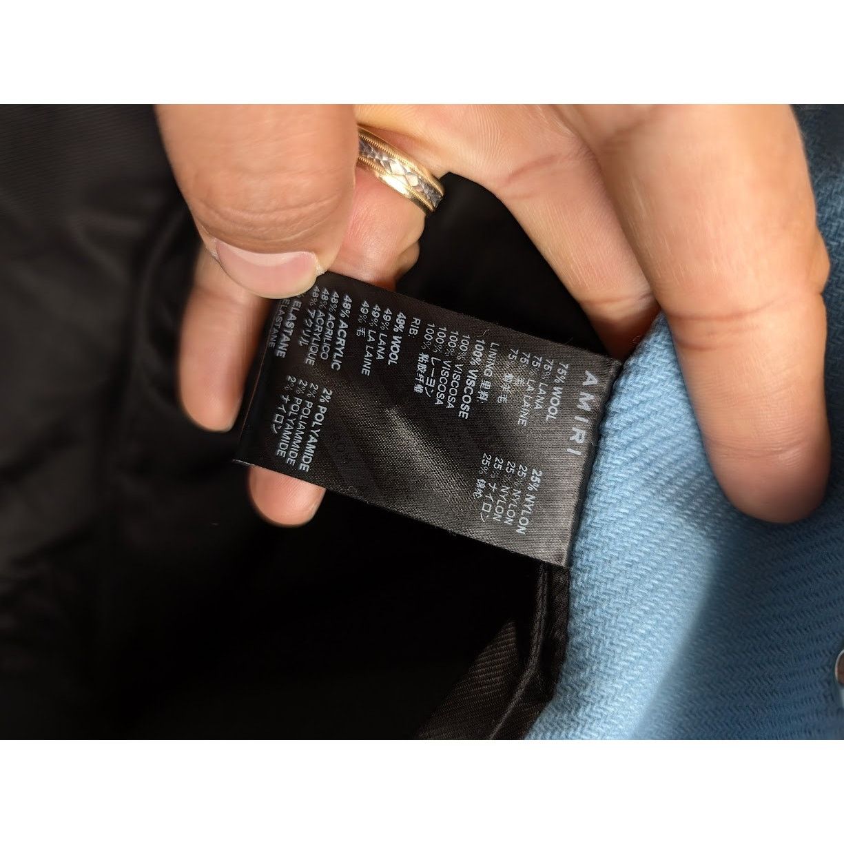 Amiri o1rshd1 Oversized Stars Varsity Jacket in Air Blue Size US L / EU 52-54 / 3 - 14 Thumbnail