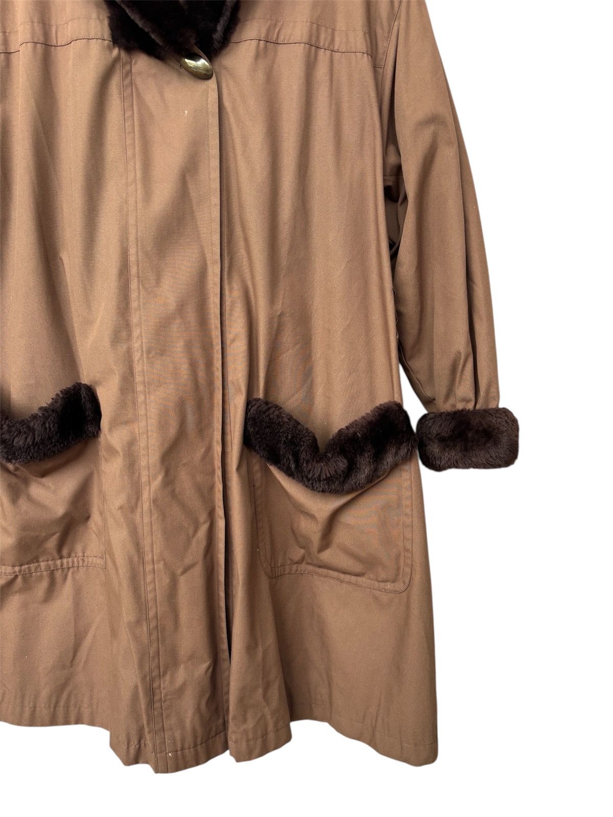 Yves Saint Laurent Vintage Yves Saint Laurent Shearling Trench Coat Size S / US 4 / IT 40 - 6 Thumbnail