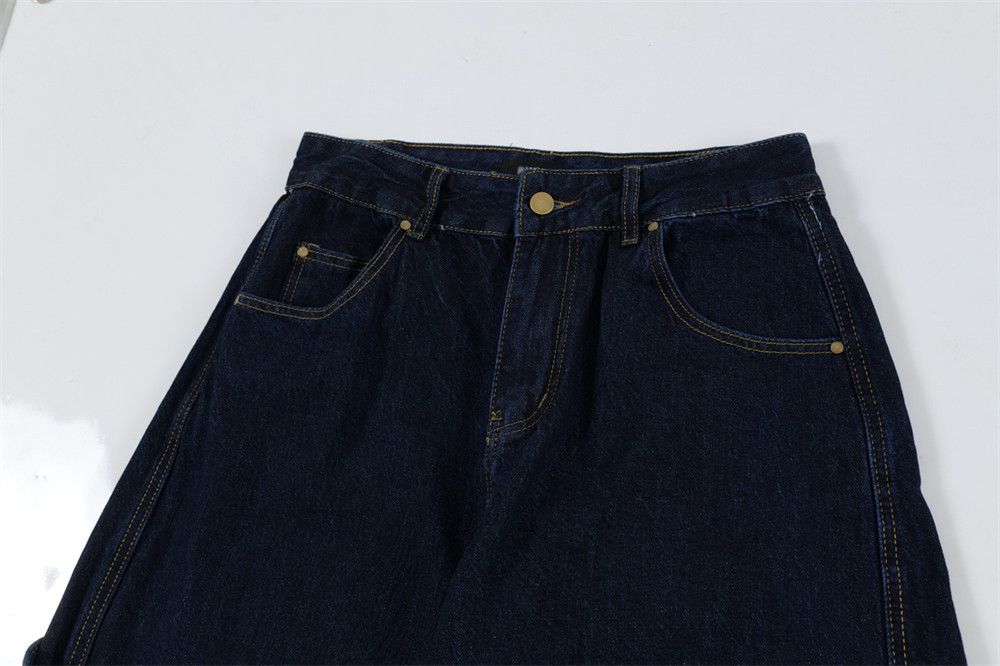 Japanese Brand × Vintage Men's loose wide-leg scimitar jeans with patch pockets Size US 34 / EU 50 - 4 Thumbnail