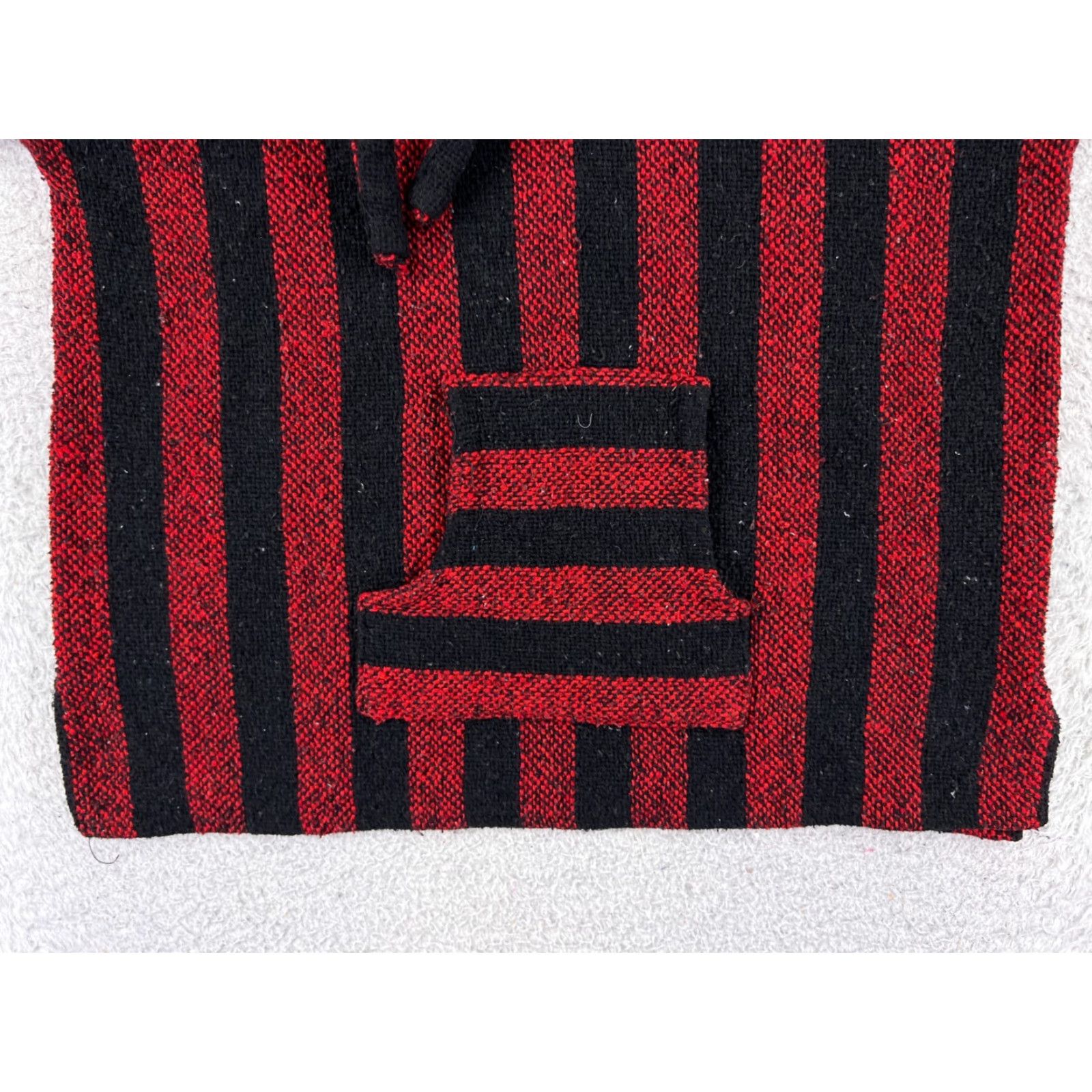 Pinko Baja Hoodie Unbranded Hoodie Adult M Red Pink Black Pocket Striped Acrylic Jersey Crew Neck Pullover All Seasons Hooded Size US M / EU 48-50 / 2 - 5 Thumbnail
