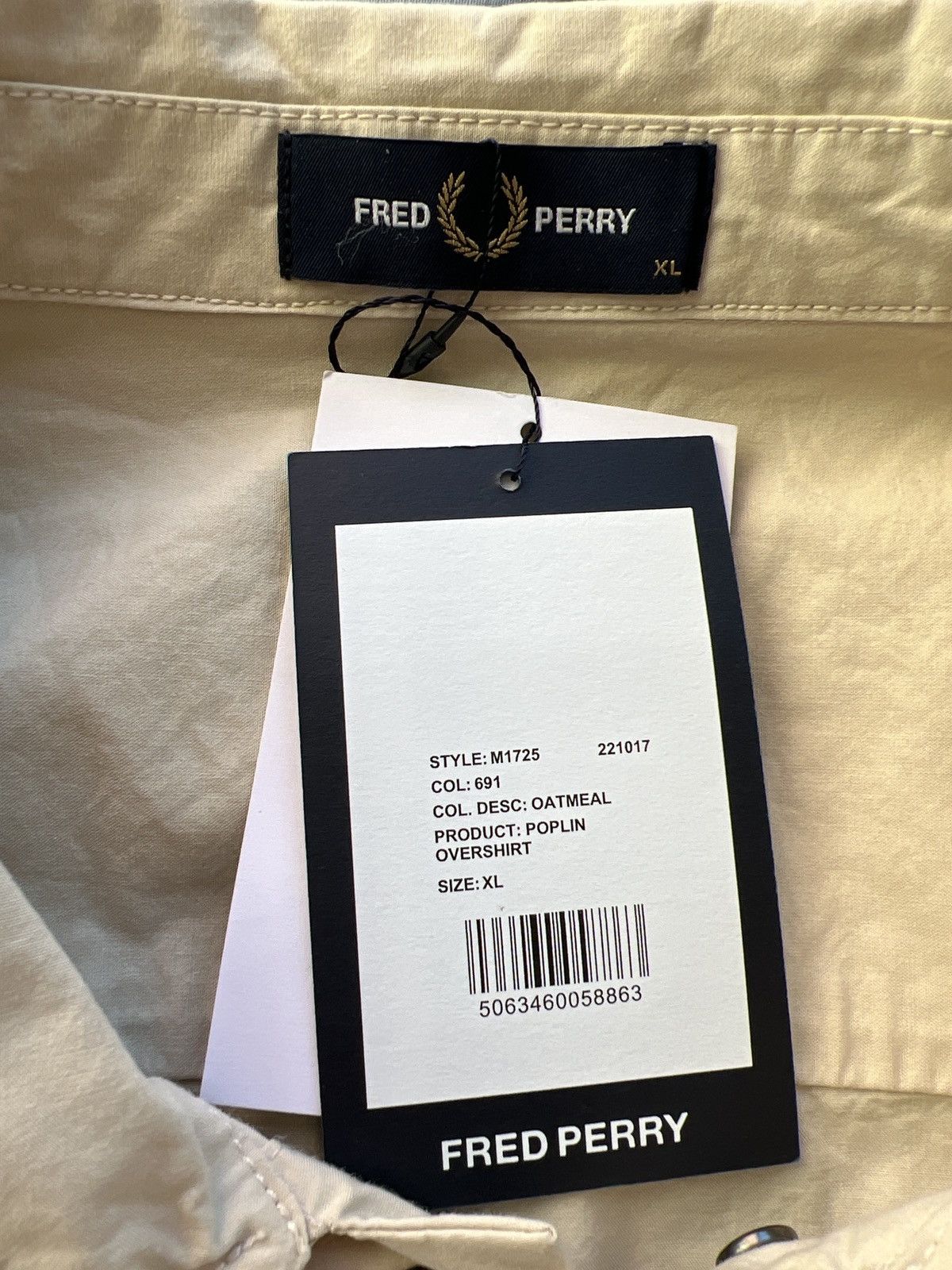 Fred Perry Fred Perry Beige Button Up Shirt Size US XL / EU 56 / 4 - 4 Thumbnail