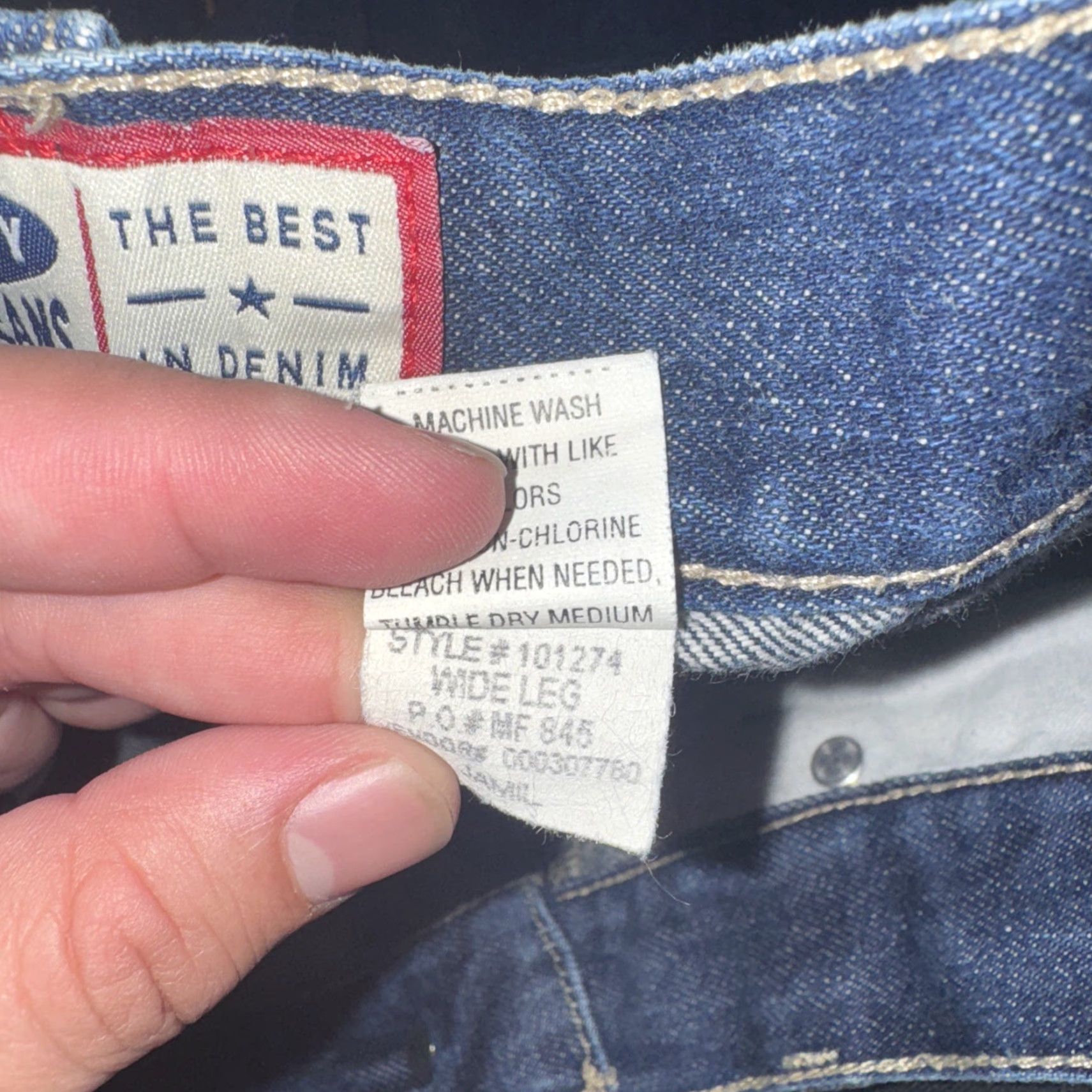 Old Navy VINTAGE Old Navy Jeans Men 38 Waist 32 Inseam Blue Wide-Leg Baggy Fit 90s Mexico Size US 38 / EU 54 - 5 Thumbnail