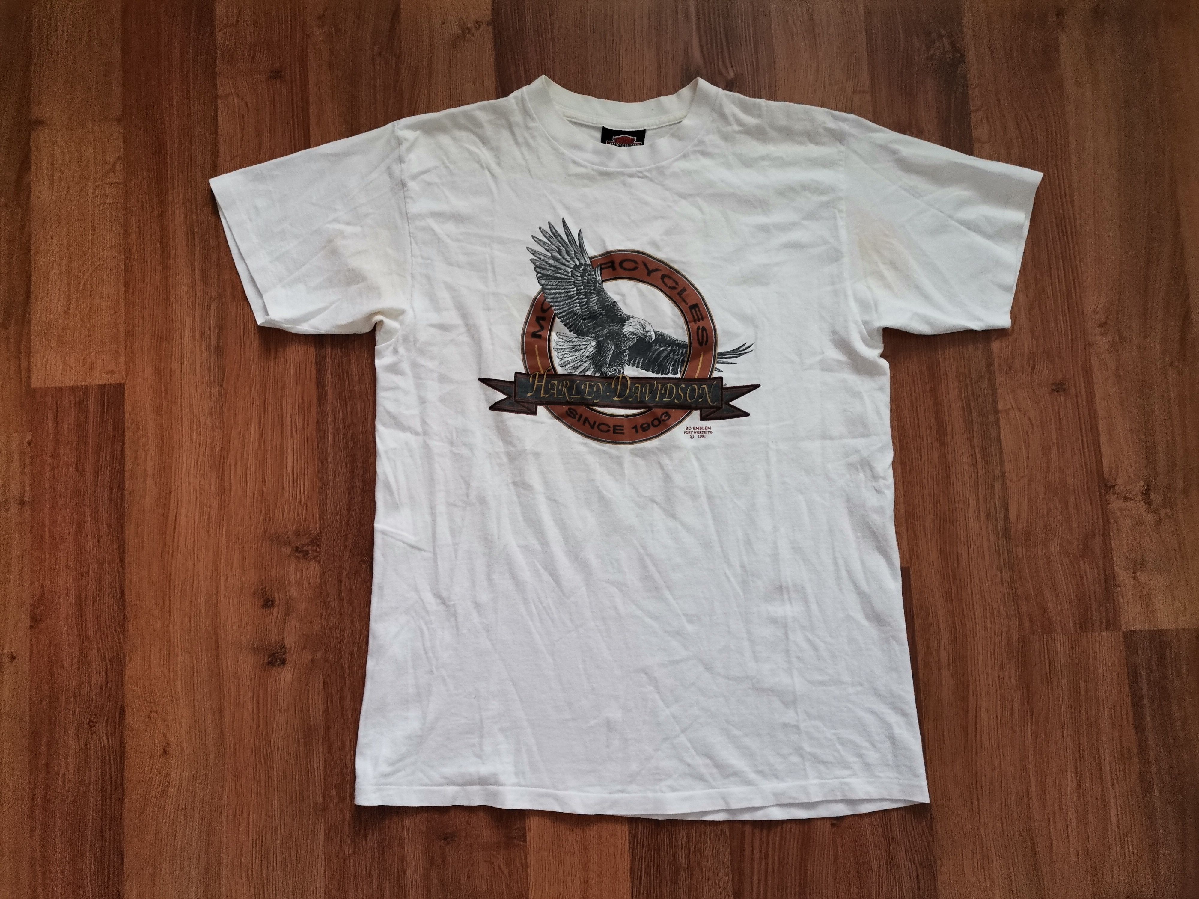 Harley Davidson × Vintage Vintage Harley-Davidson 1991 3D Emblem Tee Size US XL / EU 56 / 4 - 1 Thumbnail