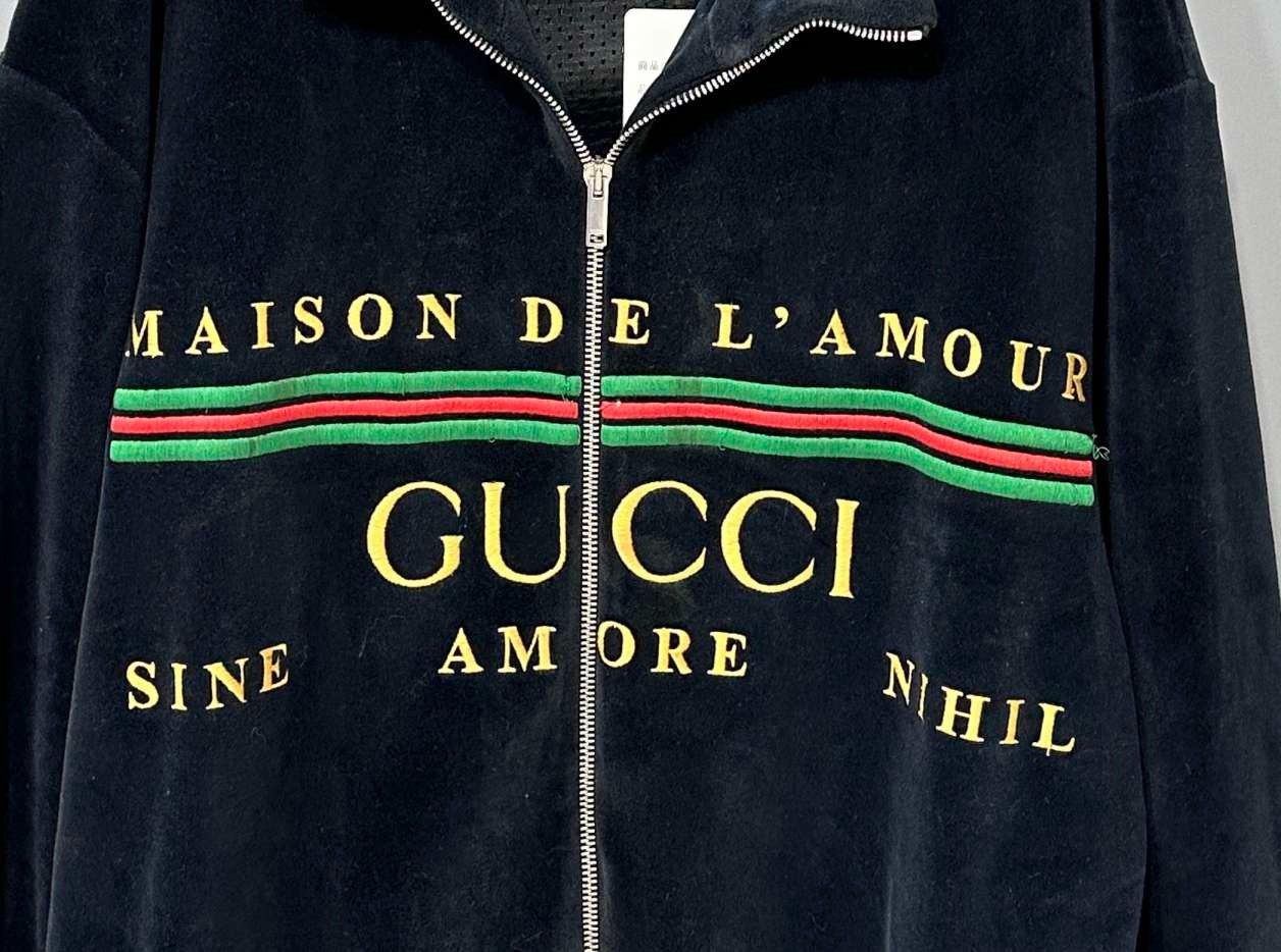 Gucci Gucci embroidered logo velvet zipper jacket 2501-Nextarrow Size US L / EU 52-54 / 3 - 3 Thumbnail