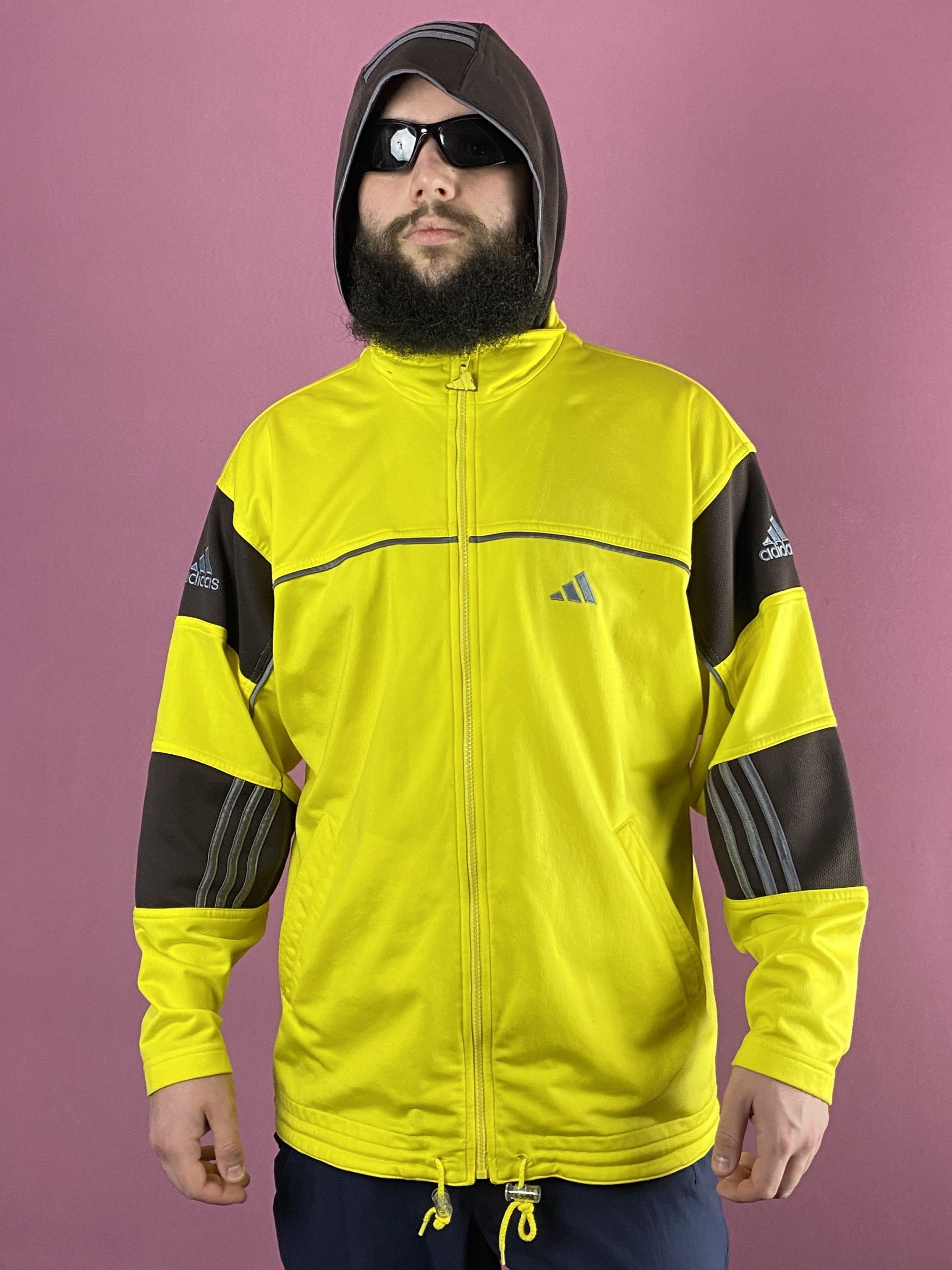 Adidas × Vintage 90s Adidas Vintage Men's Hooded Track Jacket - L Size US L / EU 52-54 / 3 - 6 Thumbnail