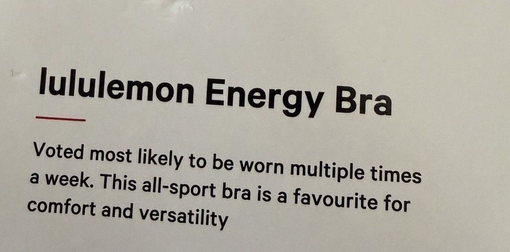 Lululemon LULULEMON ENERGY BRA MEDIUM SUPPORT B/C CUP CALYPSO SIZE 10 Size ONE SIZE - 5 Thumbnail