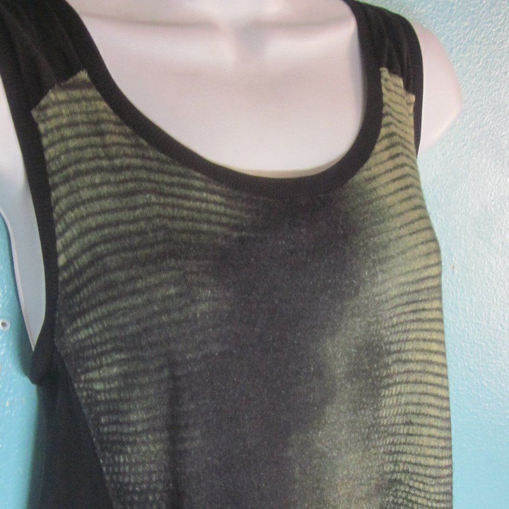 Elie Tahari Elie Tahari Womens Sleeveless Black Silk Tank Green Front Si Size L / US 10 / IT 46 - 11 Thumbnail
