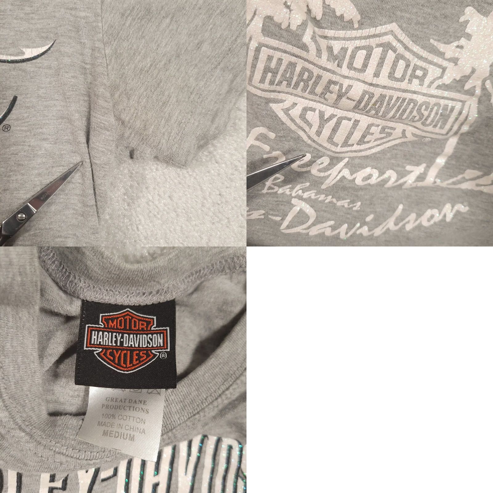 Harley Davidson Harley-Davidson Shirt Womens M Motorcycle Gray Short Sleeve Size M / US 6-8 / IT 42-44 - 9 Thumbnail