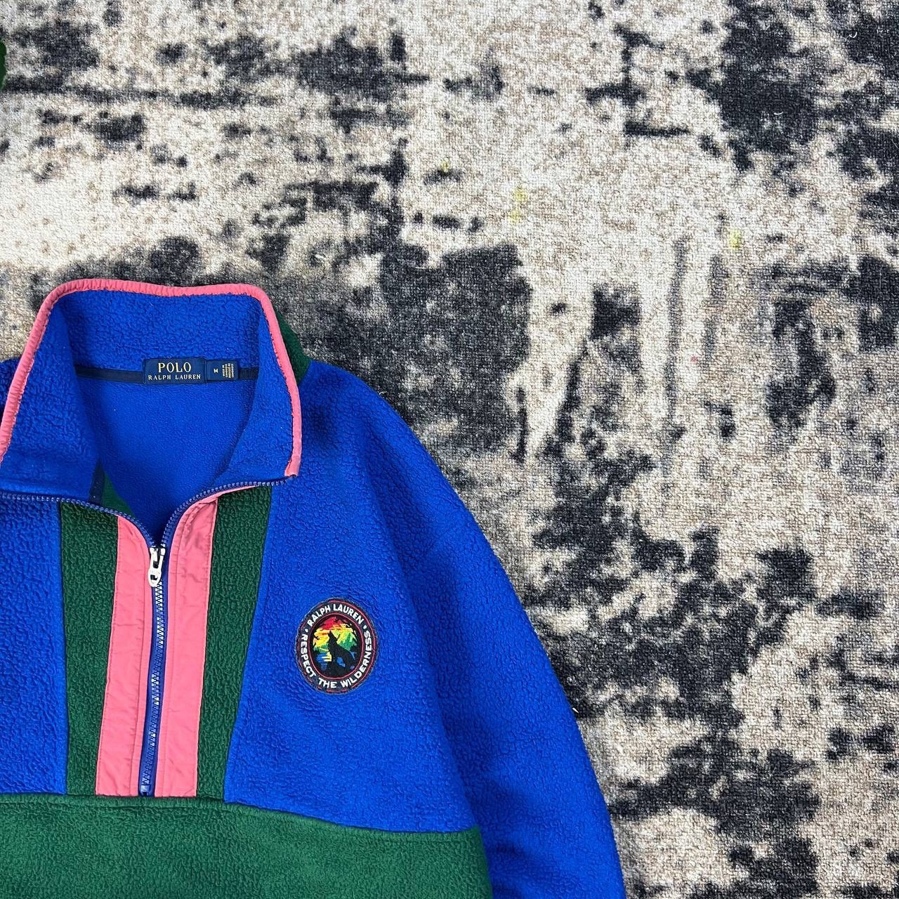 Polo Ralph Lauren Polo Ralph Lauren 1/2 Zip Up Teddy Fleece Rare Sweatshirt Size US M / EU 48-50 / 2 - 2 Thumbnail