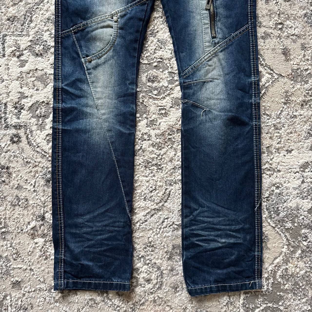 Japanese Brand Vintage Archive Japrag by Okishana Samoki Patch Work Jeans Size US 29 - 5 Thumbnail