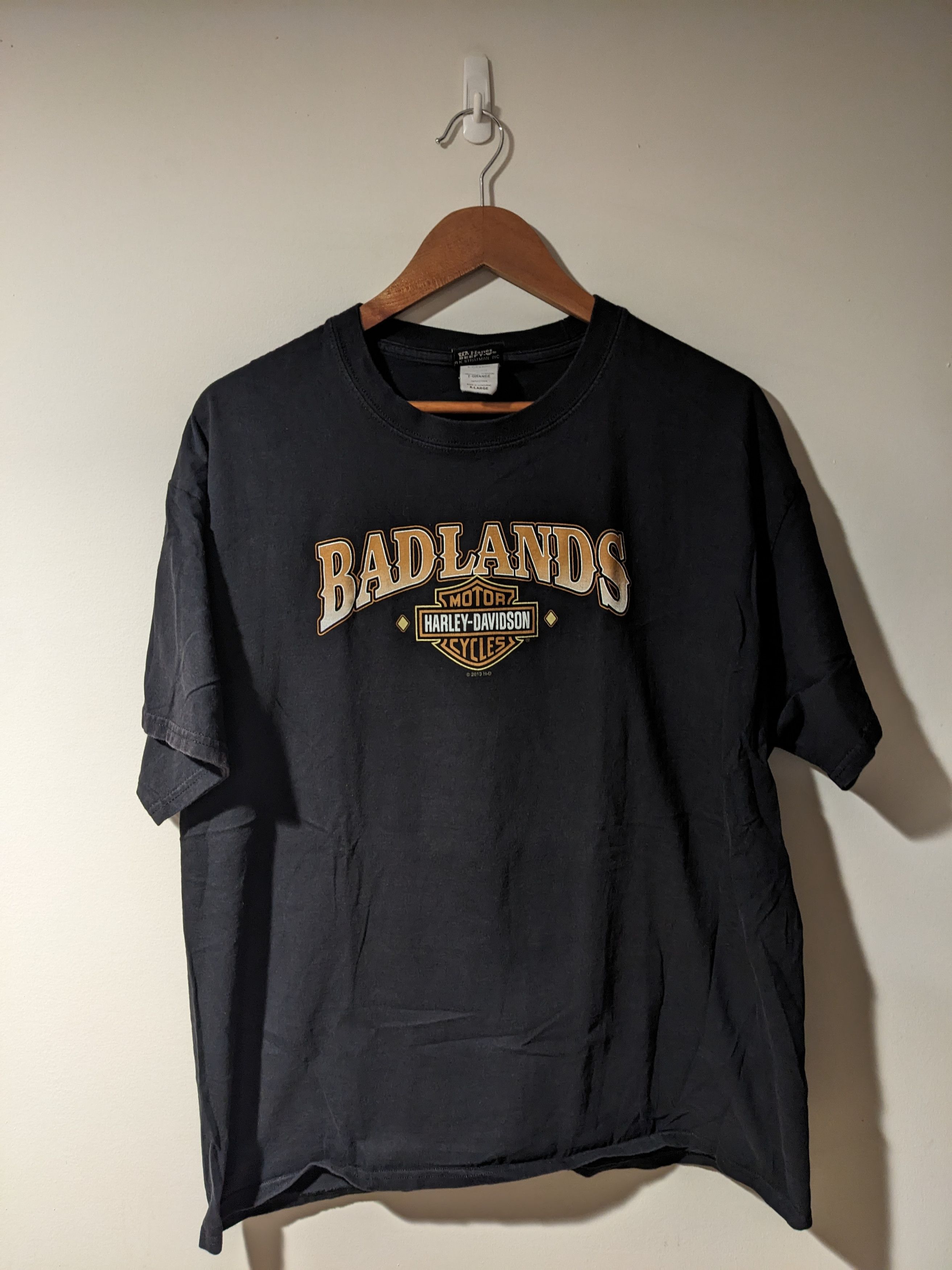 Harley Davidson × Vintage Vintage 2013 Harley Davidson Motorcycle BadLands T-Shirt Size US XL / EU 56 / 4 - 4 Thumbnail