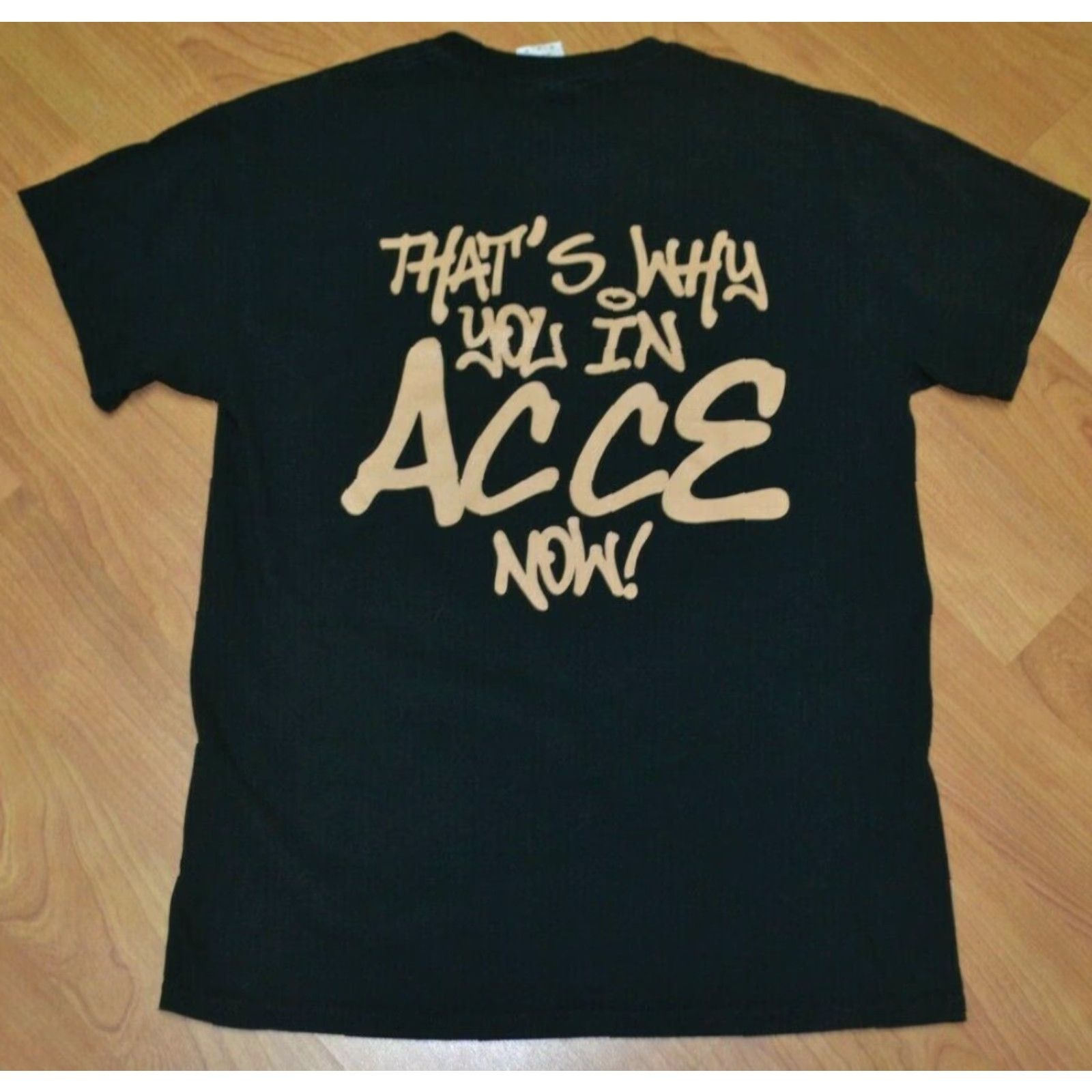 Gildan VINTAGE Ace Hood That's Why You In T Shirt Medium Acce Hood Gildan 100% Cotton Black Graphic Tee Men M Size US M / EU 48-50 / 2 - 2 Thumbnail