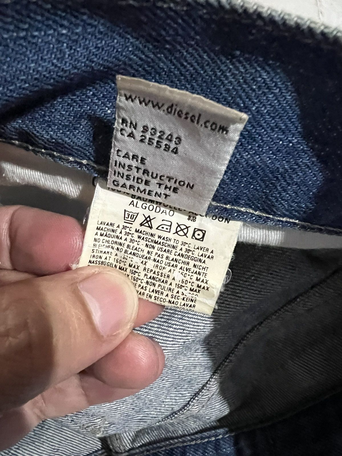 Japanese Brand 🌈Vintage Diesel Industry Distress Mud Wash Bootcut Jean Size US 34 / EU 50 - 16 Thumbnail