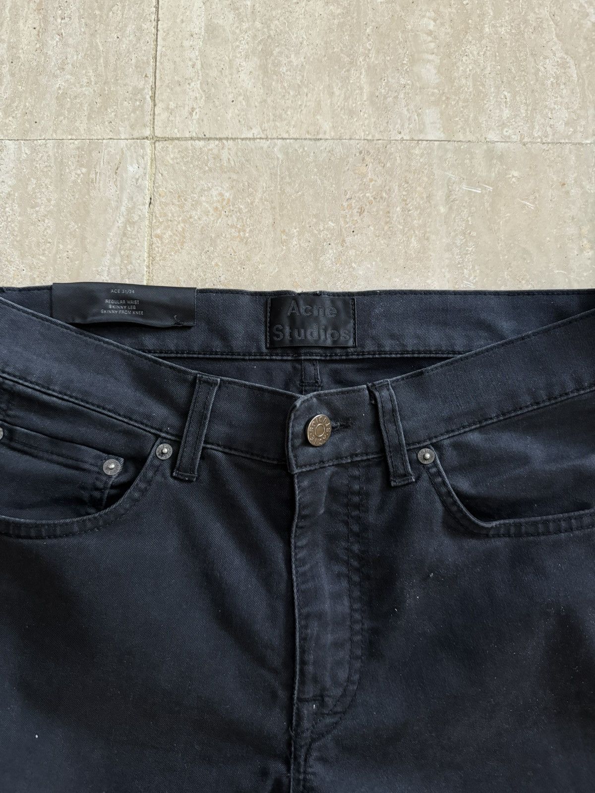 Acne Studios Acne Studios Ace Ups Black Slim Jeans Size US 31 - 3 Thumbnail