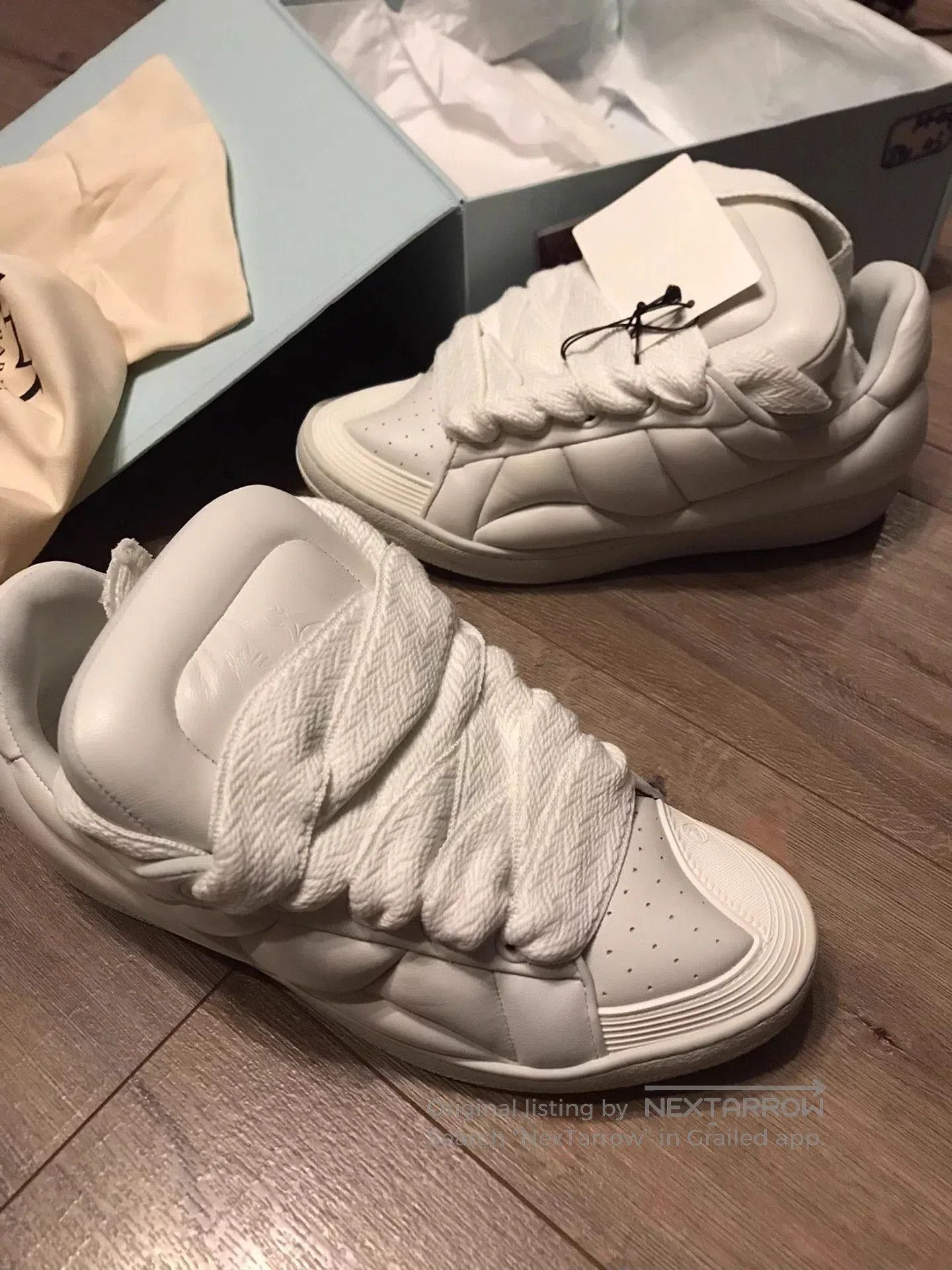 Lanvin White Hi-Top Sneakers Size 10. Size US 10 / EU 43 - 5 Thumbnail